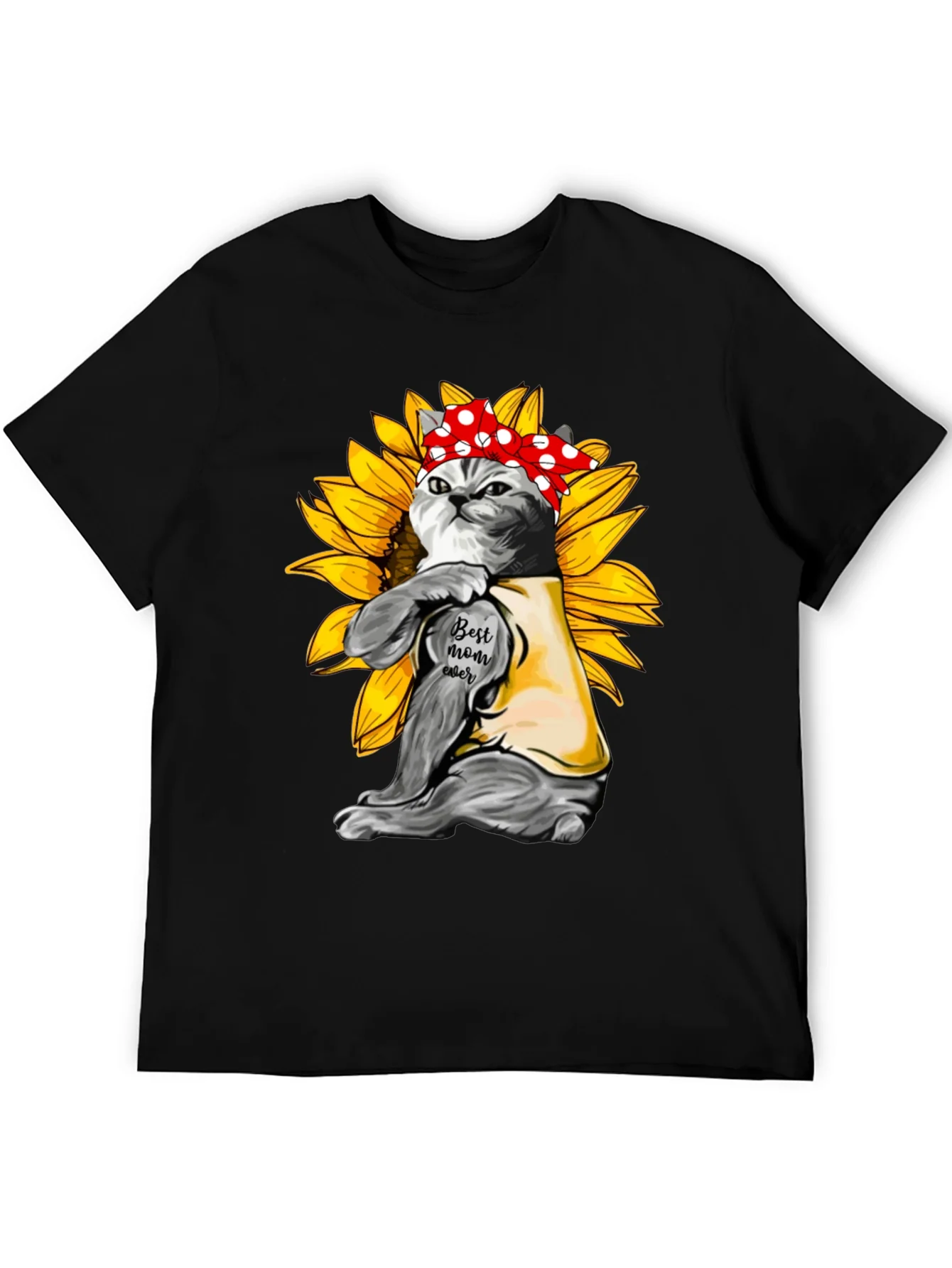 Rebbecca Cat Mom T-Shirt - Sunflower Power