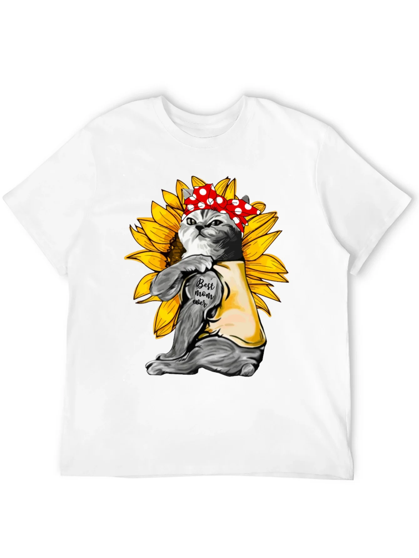Rebbecca Cat Mom T-Shirt - Sunflower Power