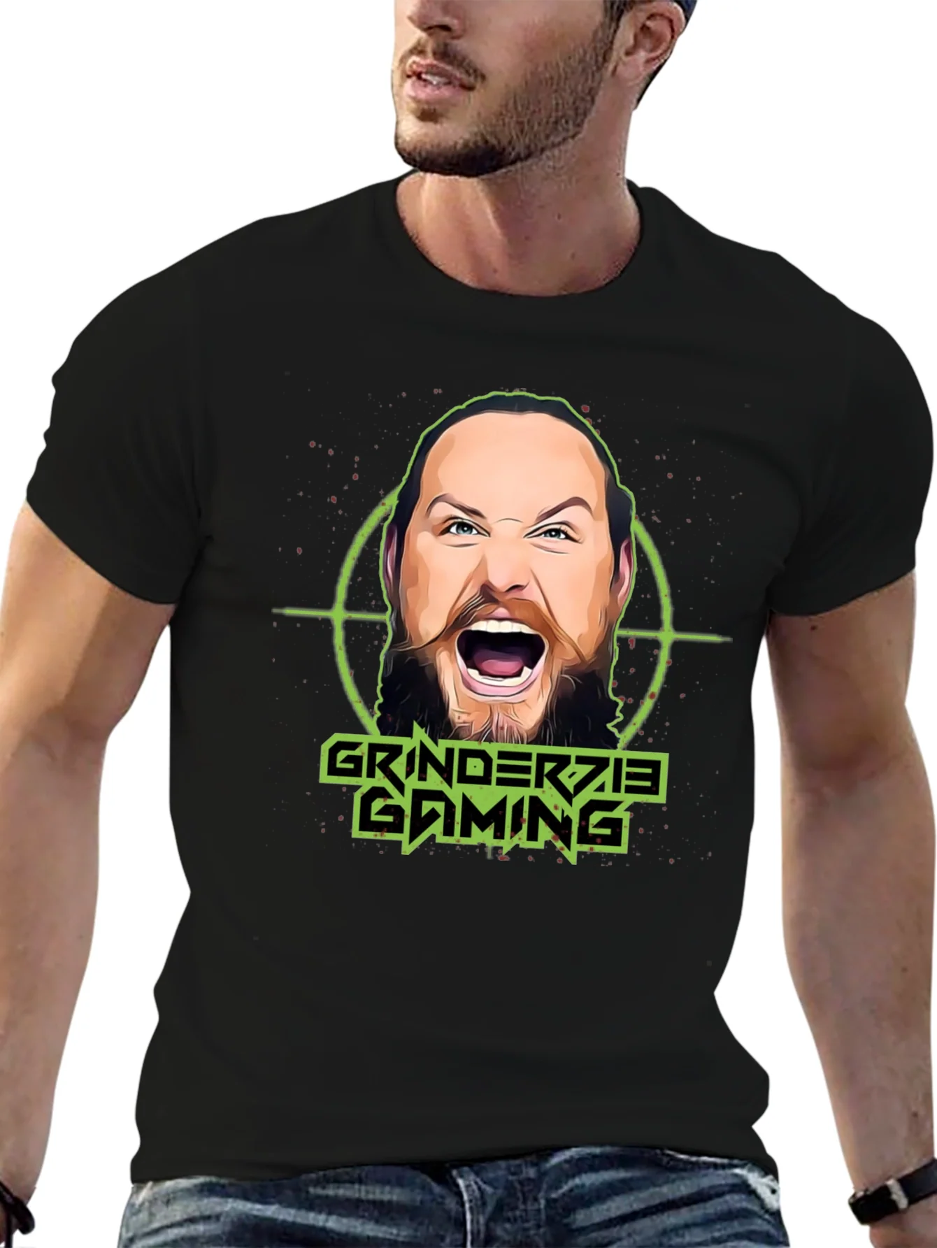 Camiseta Grinderzie Gaming Negra Unisex
