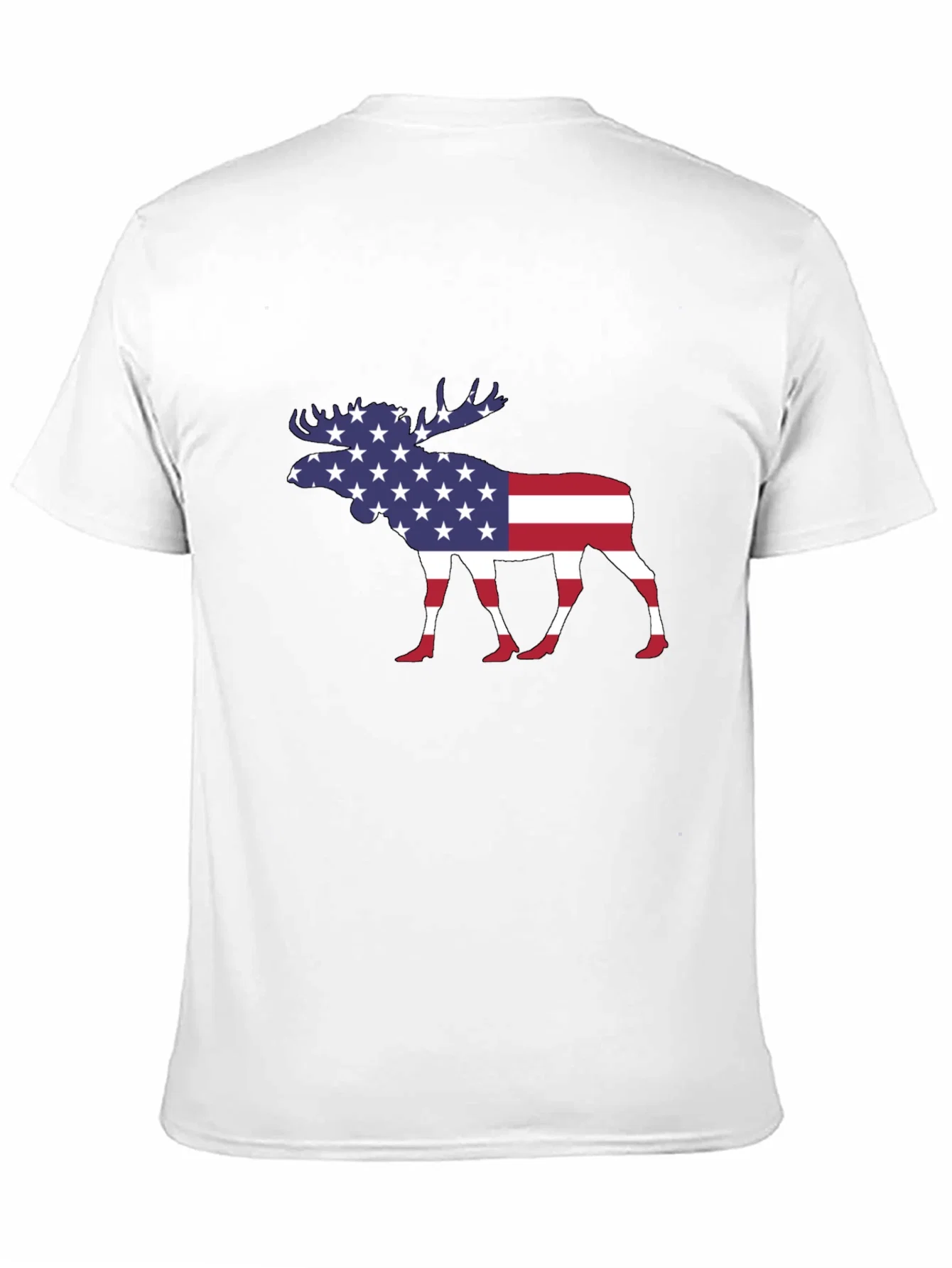 Rebbecca American Flag Moose Graphic T-Shirt