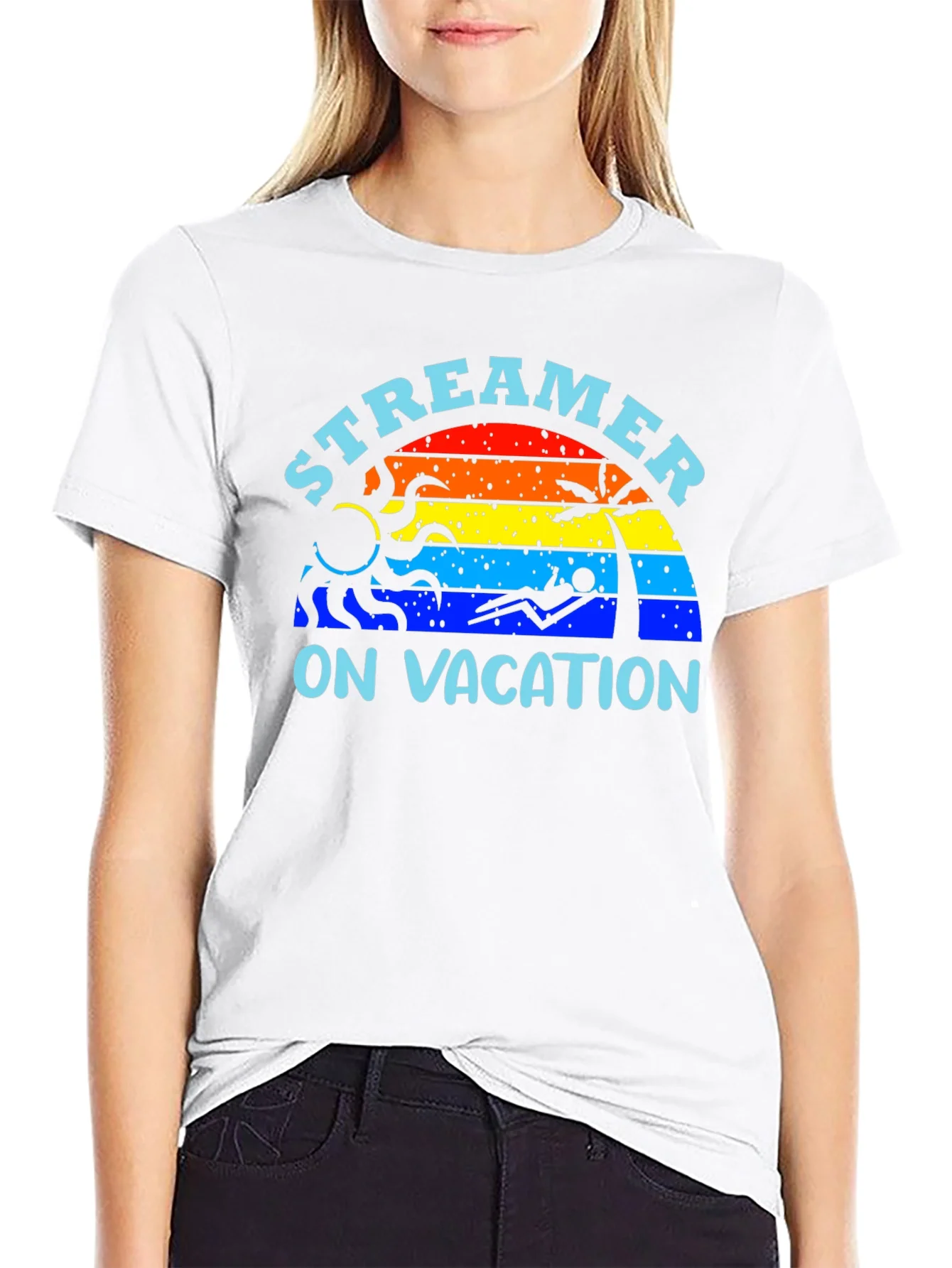Rebbecca Streamer On Vacation Graphic T-Shirt - Summer Vibes
