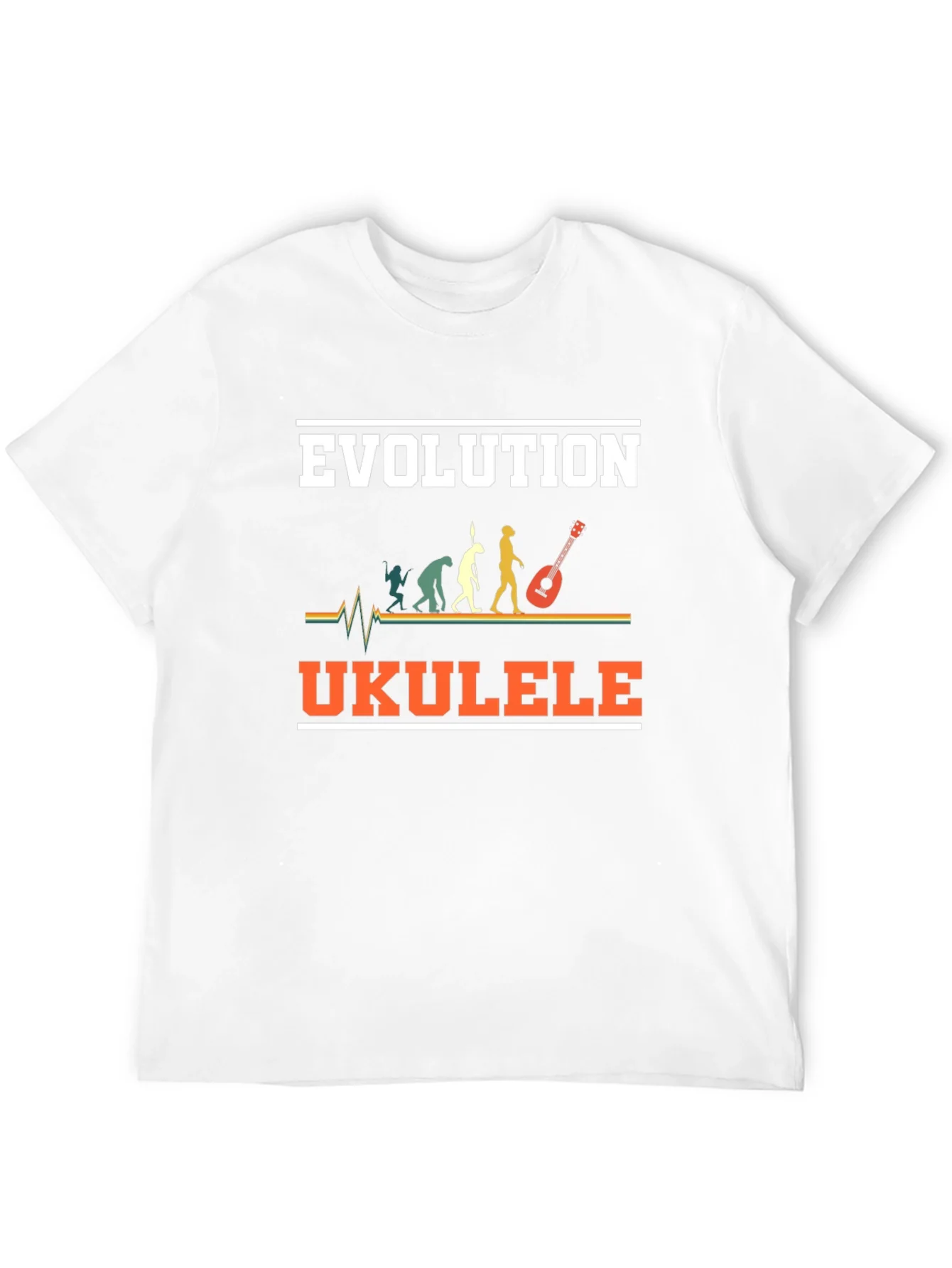 Camiseta Evoluci¨®n Ukelele Hombre Dise?o Divertido