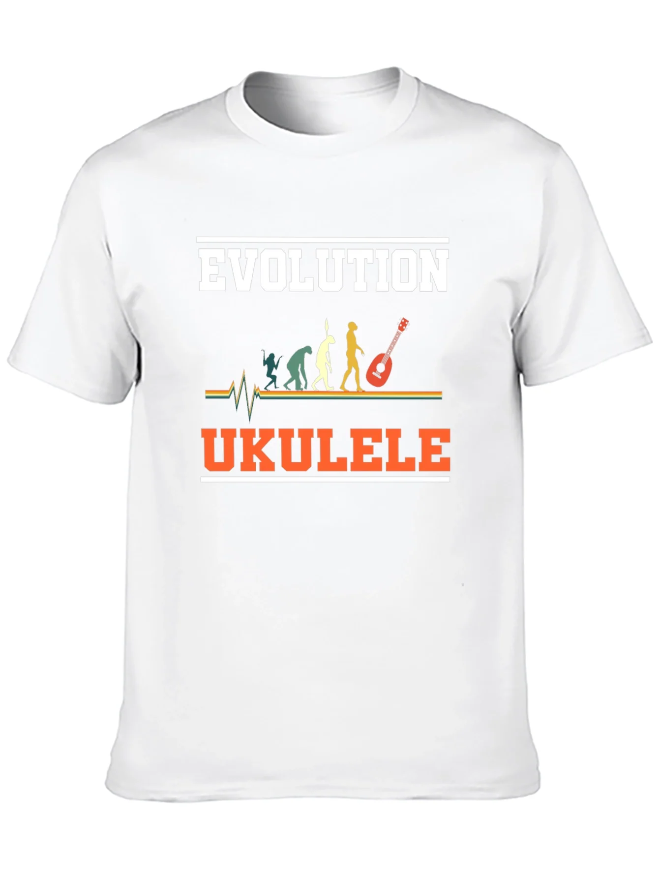 Camiseta Evoluci¨®n Ukelele Hombre Dise?o Divertido