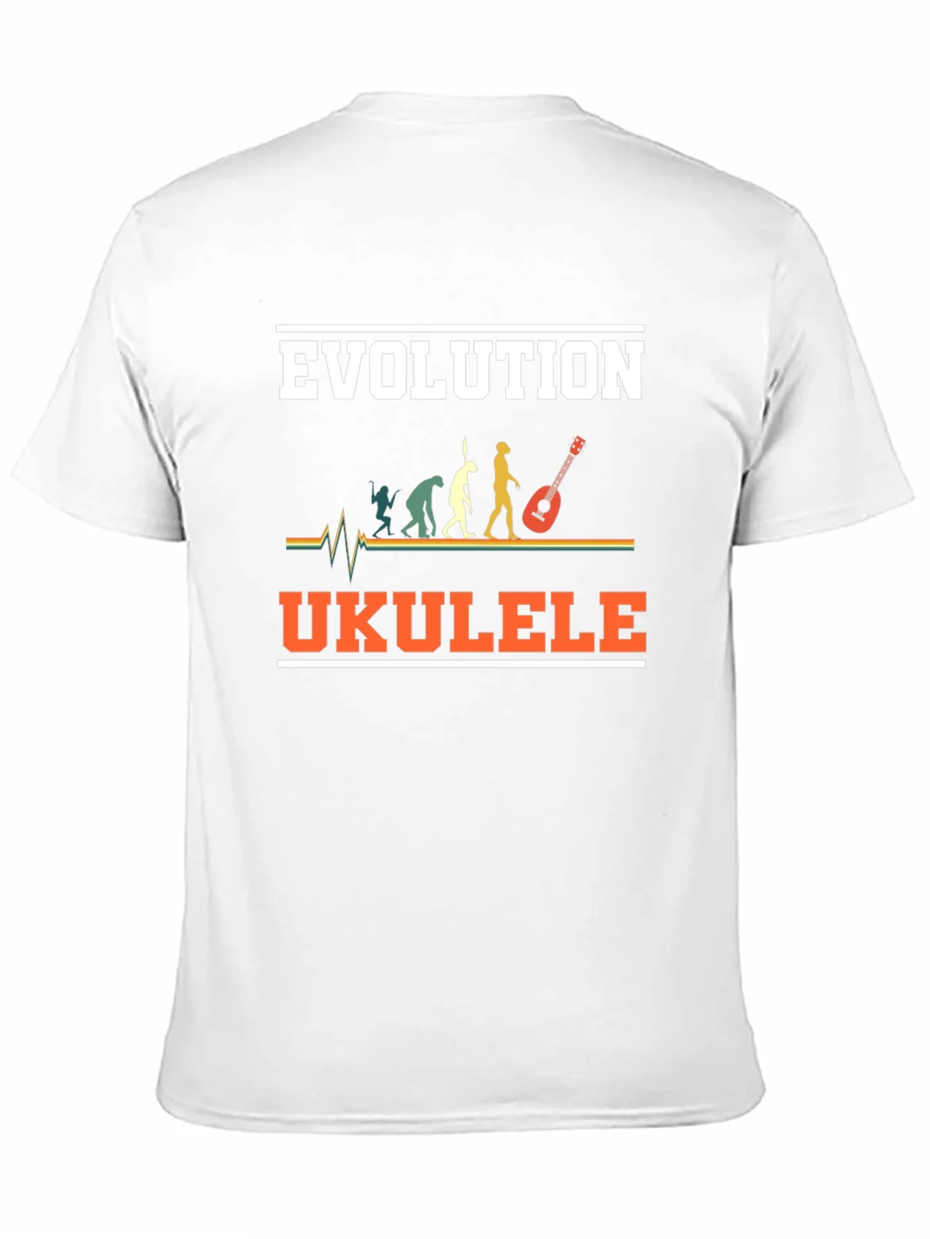 Camiseta Evoluci¨®n Ukelele Hombre Dise?o Divertido