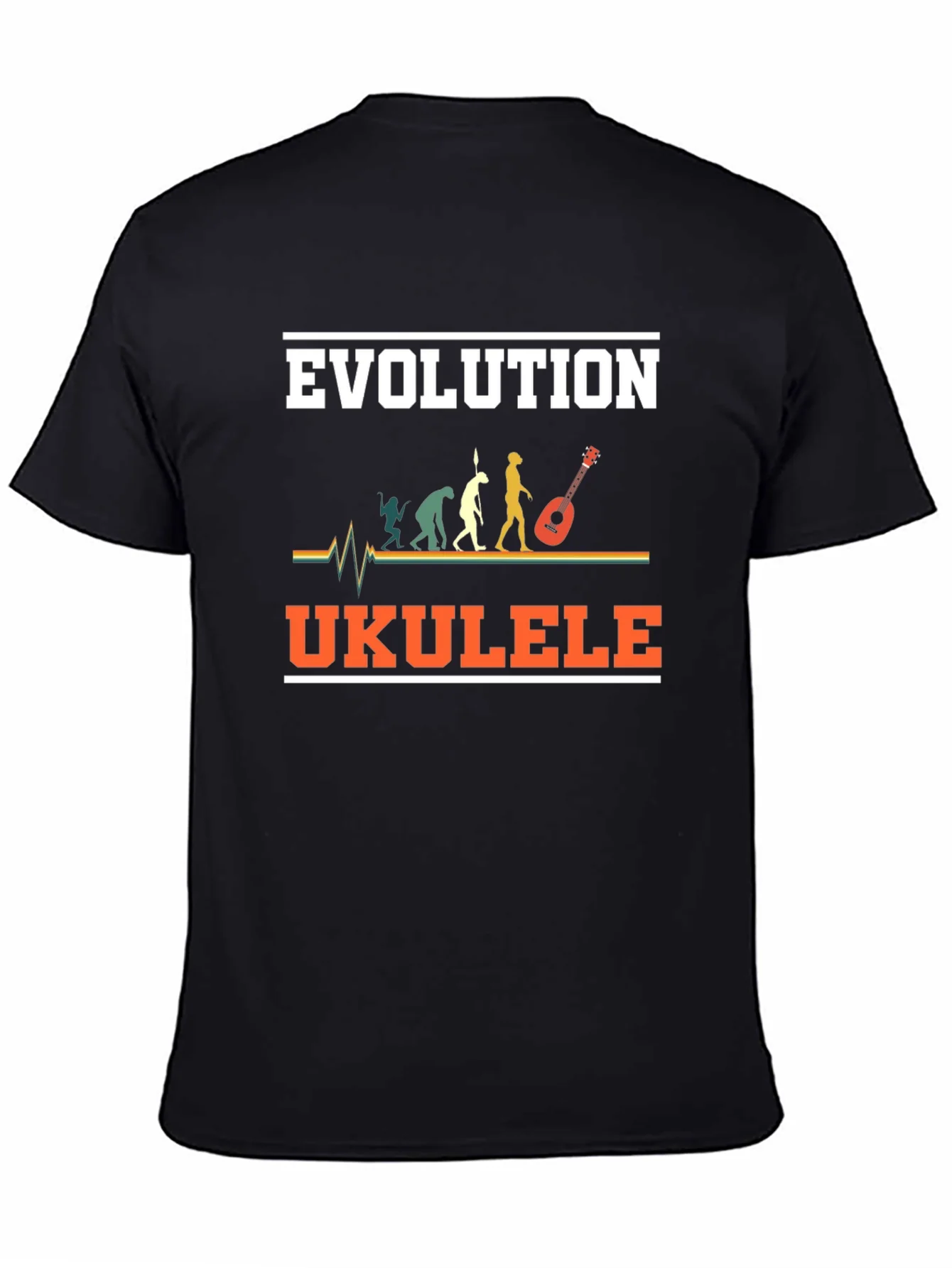 Camiseta Evoluci¨®n Ukelele Hombre Dise?o Divertido