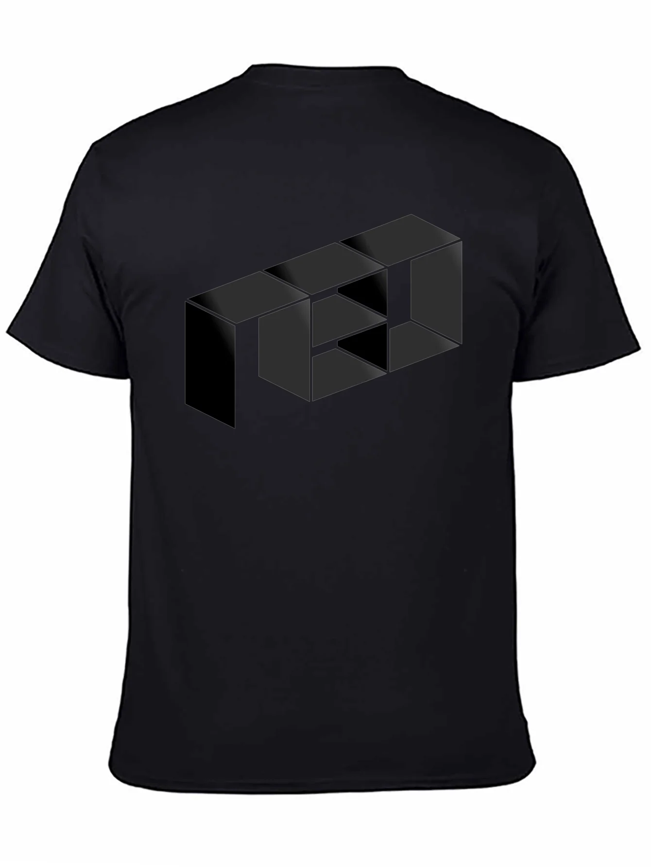 Rebbecca Optical Illusion Geometric Box Black T-Shirt