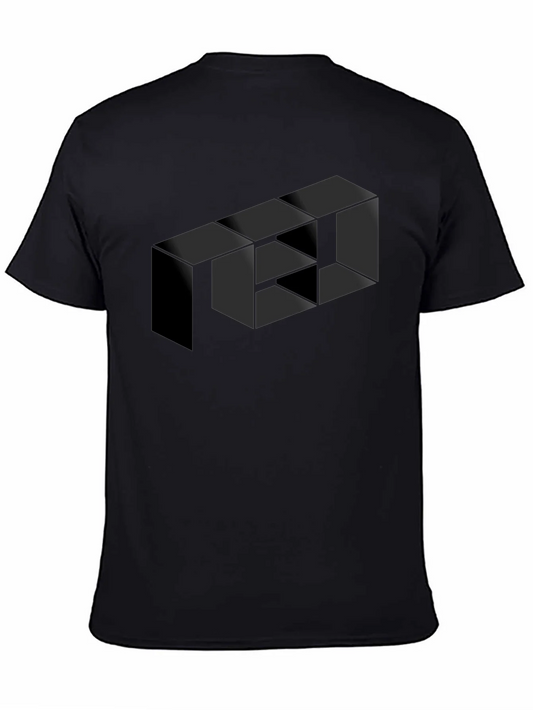 Rebbecca Optical Illusion Geometric Box Black T-Shirt