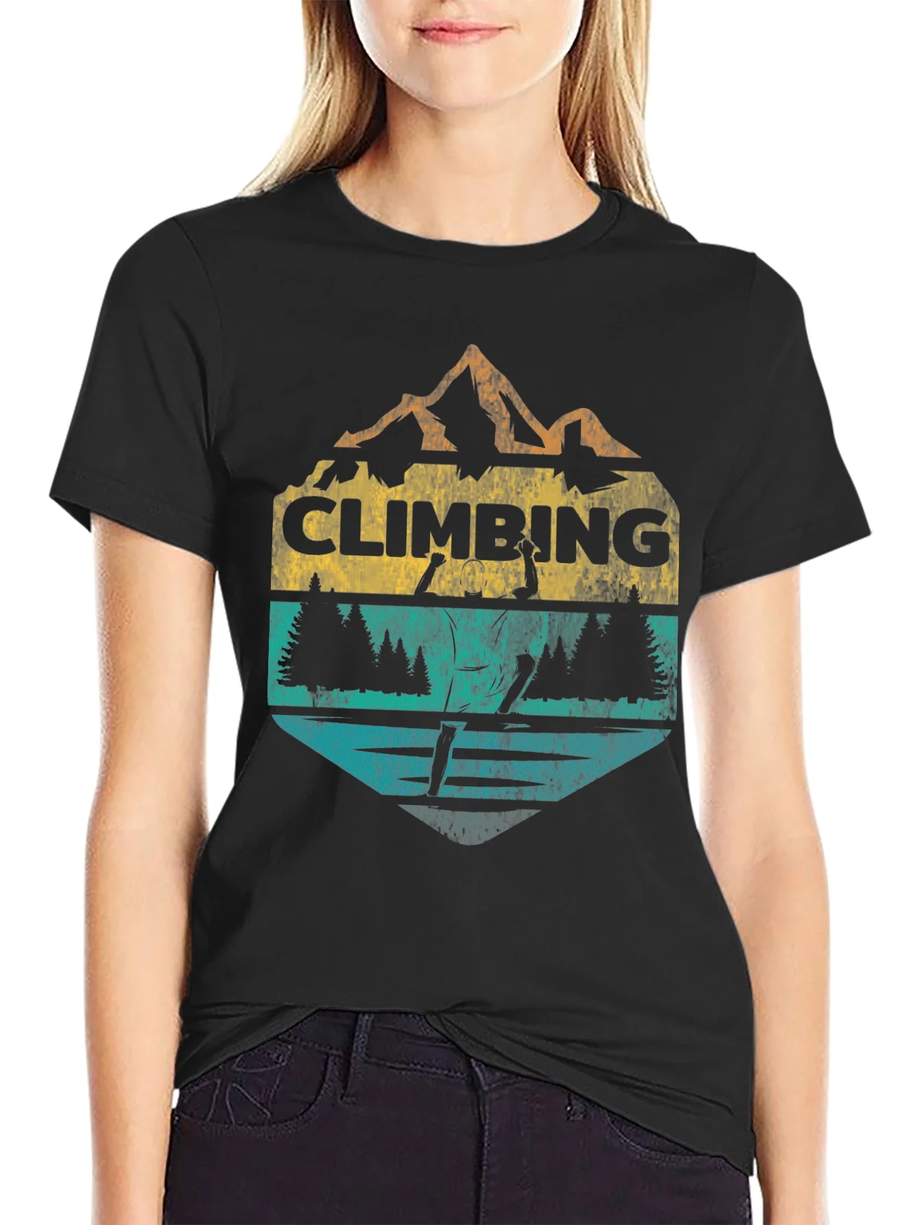 Rebbecca Climbing Graphic T-Shirt - Mountain Adventure Tee