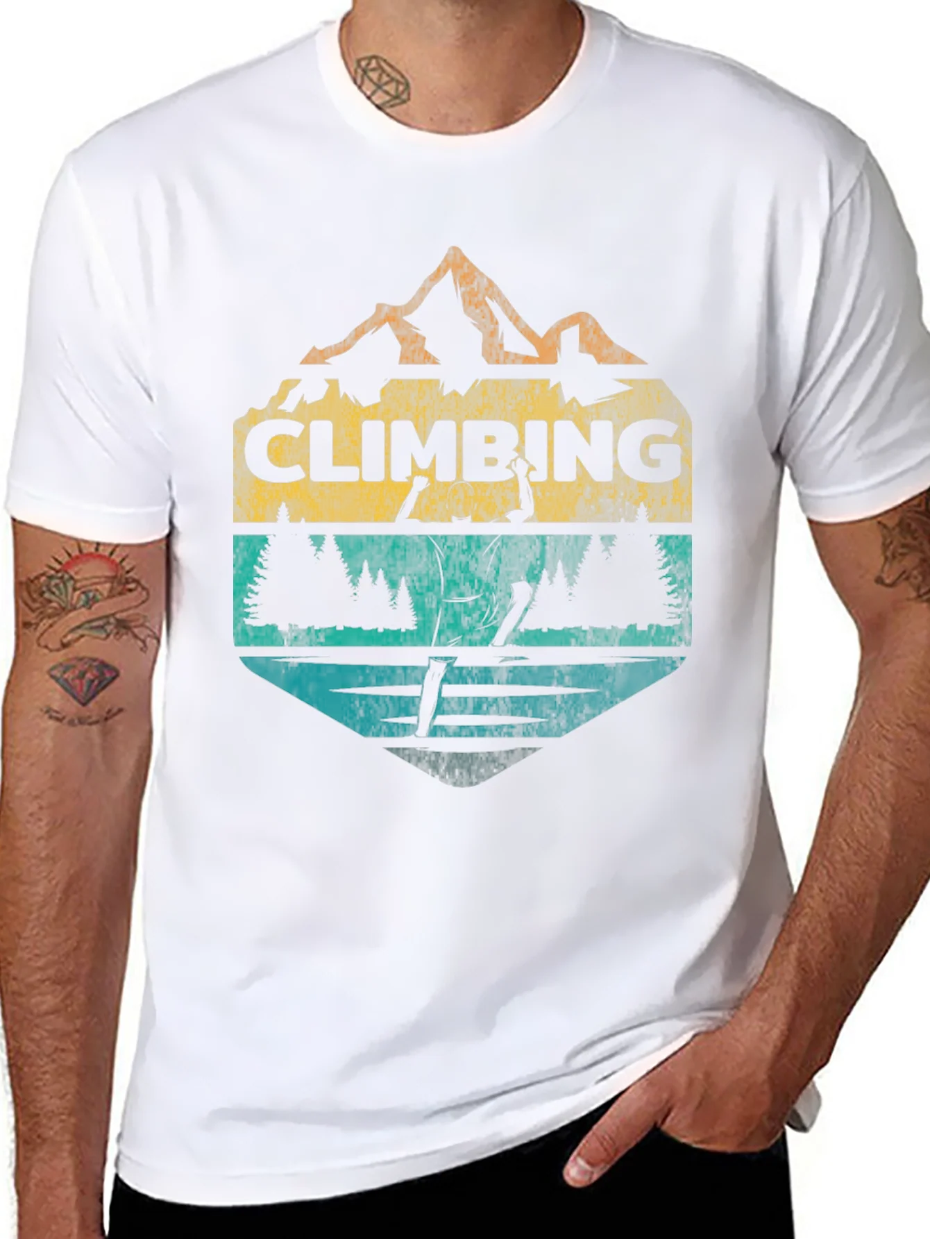 Rebbecca Climbing Graphic T-Shirt - Mountain Adventure Tee