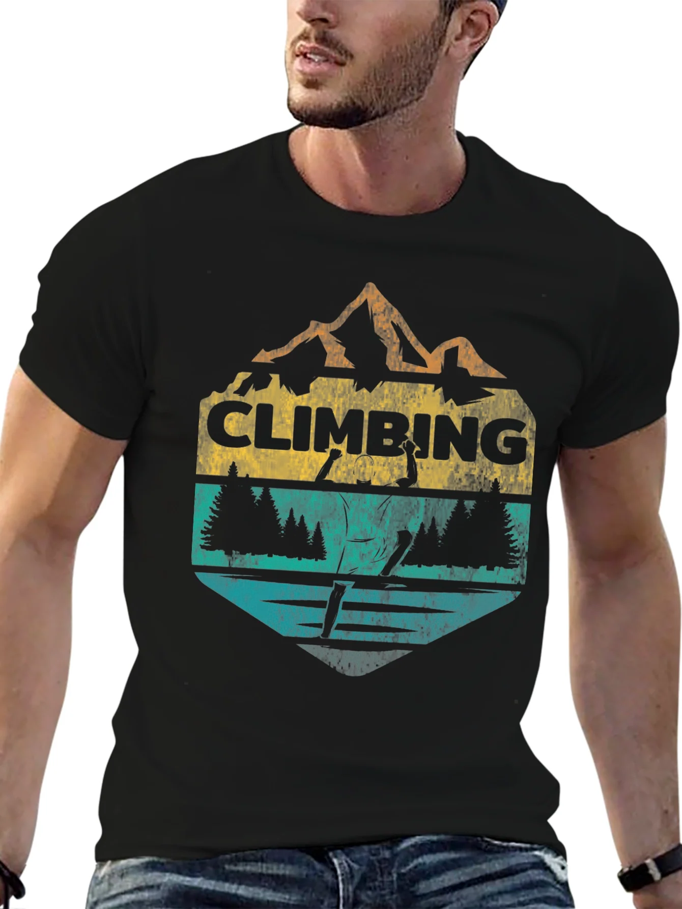 Rebbecca Climbing Graphic T-Shirt - Mountain Adventure Tee