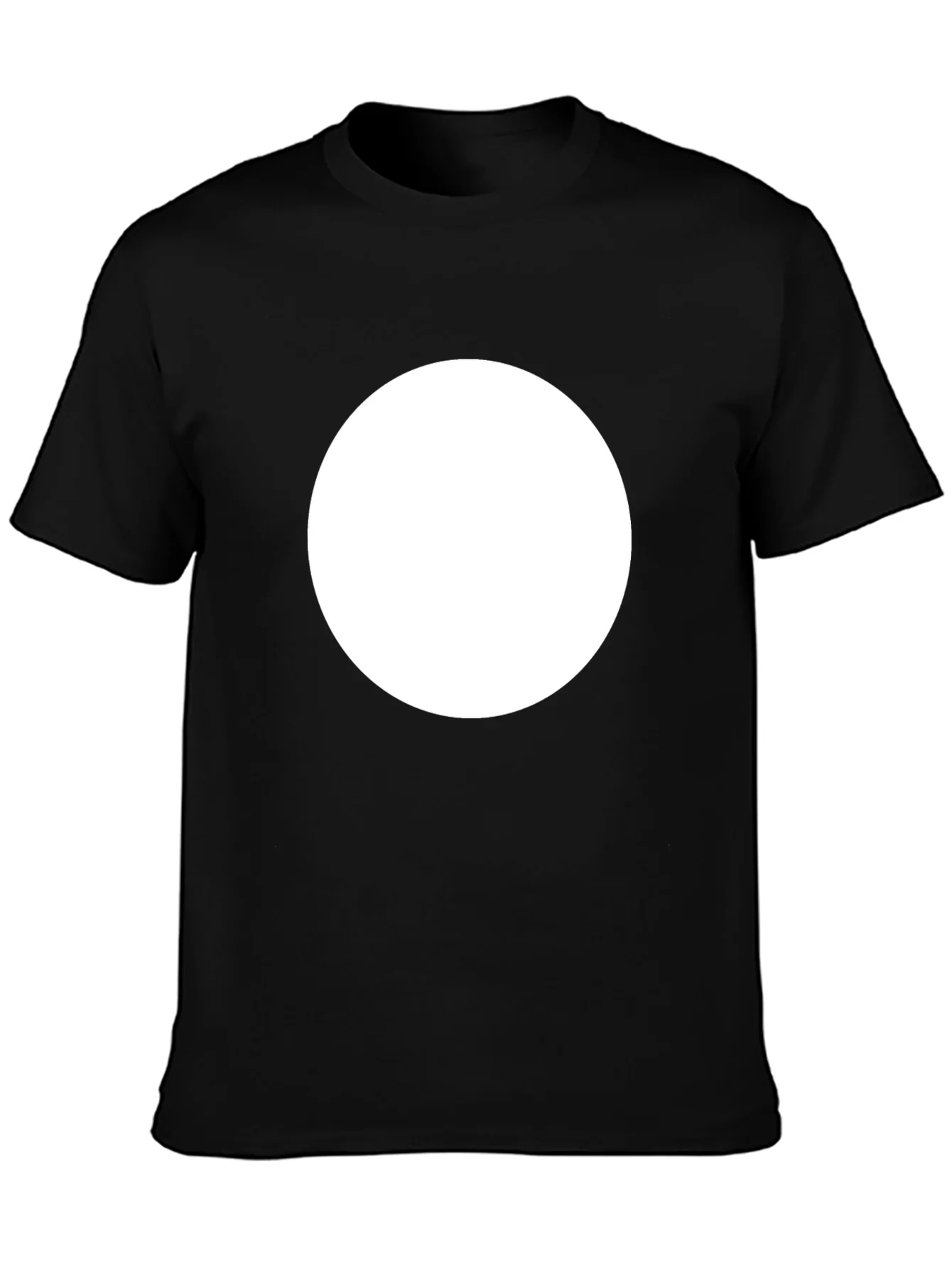 Rebbecca Mens Black Crew Neck T-Shirt with White Circle