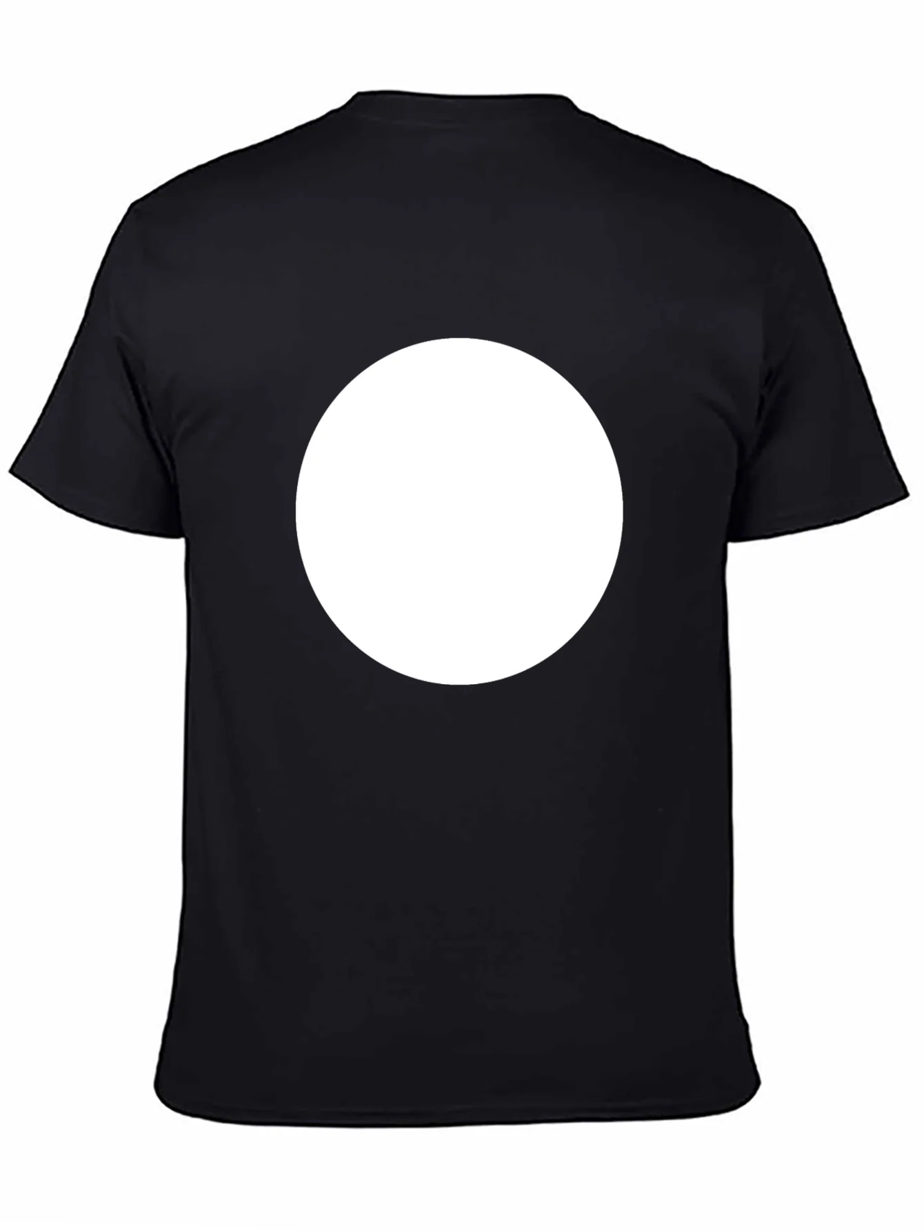 Rebbecca Mens Black Crew Neck T-Shirt with White Circle