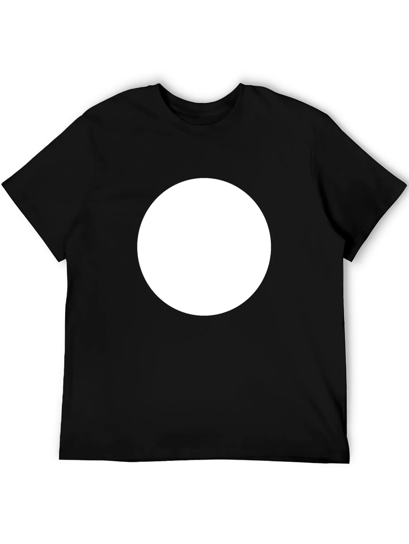 Rebbecca Mens Black Crew Neck T-Shirt with White Circle