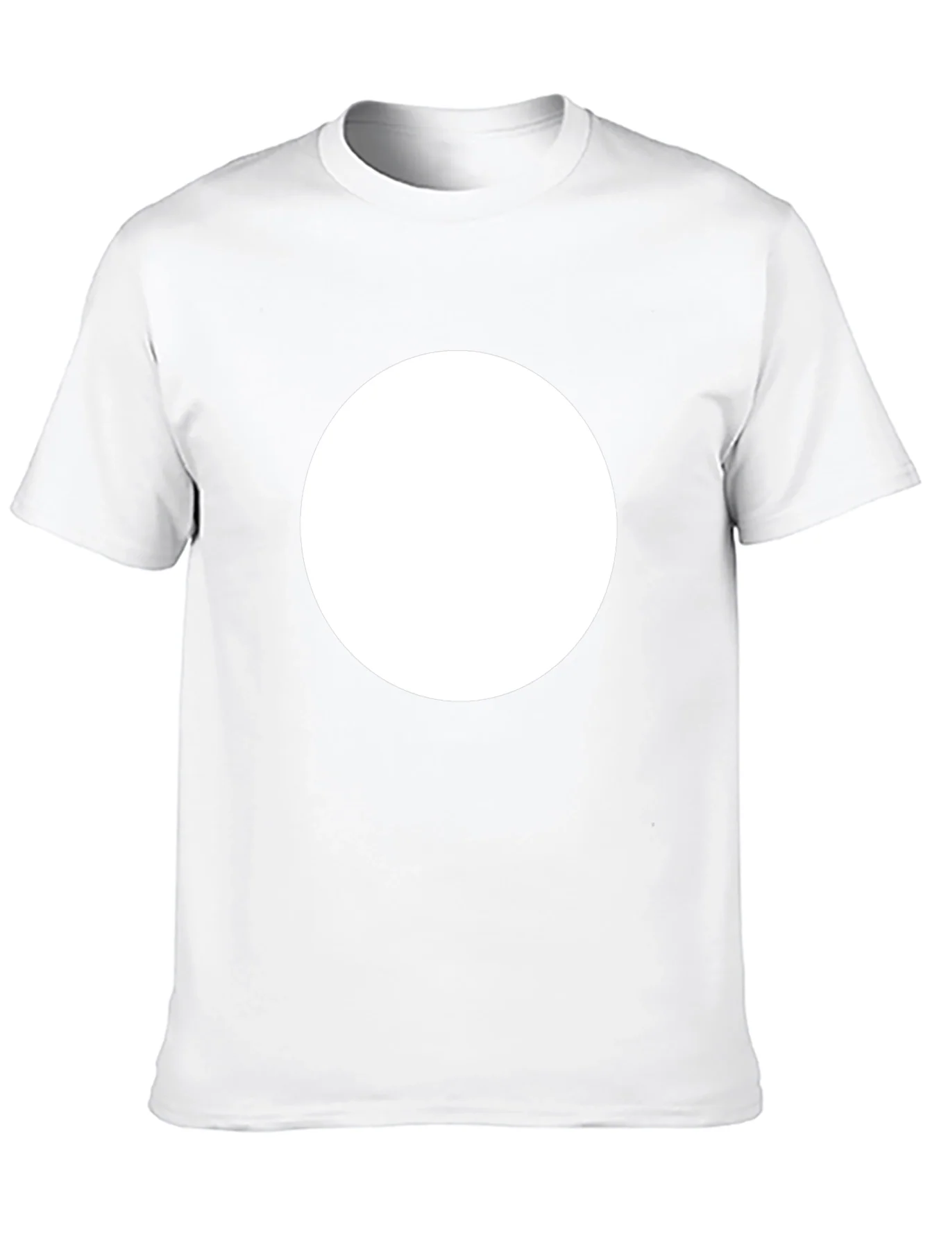 Rebbecca Mens Black Crew Neck T-Shirt with White Circle