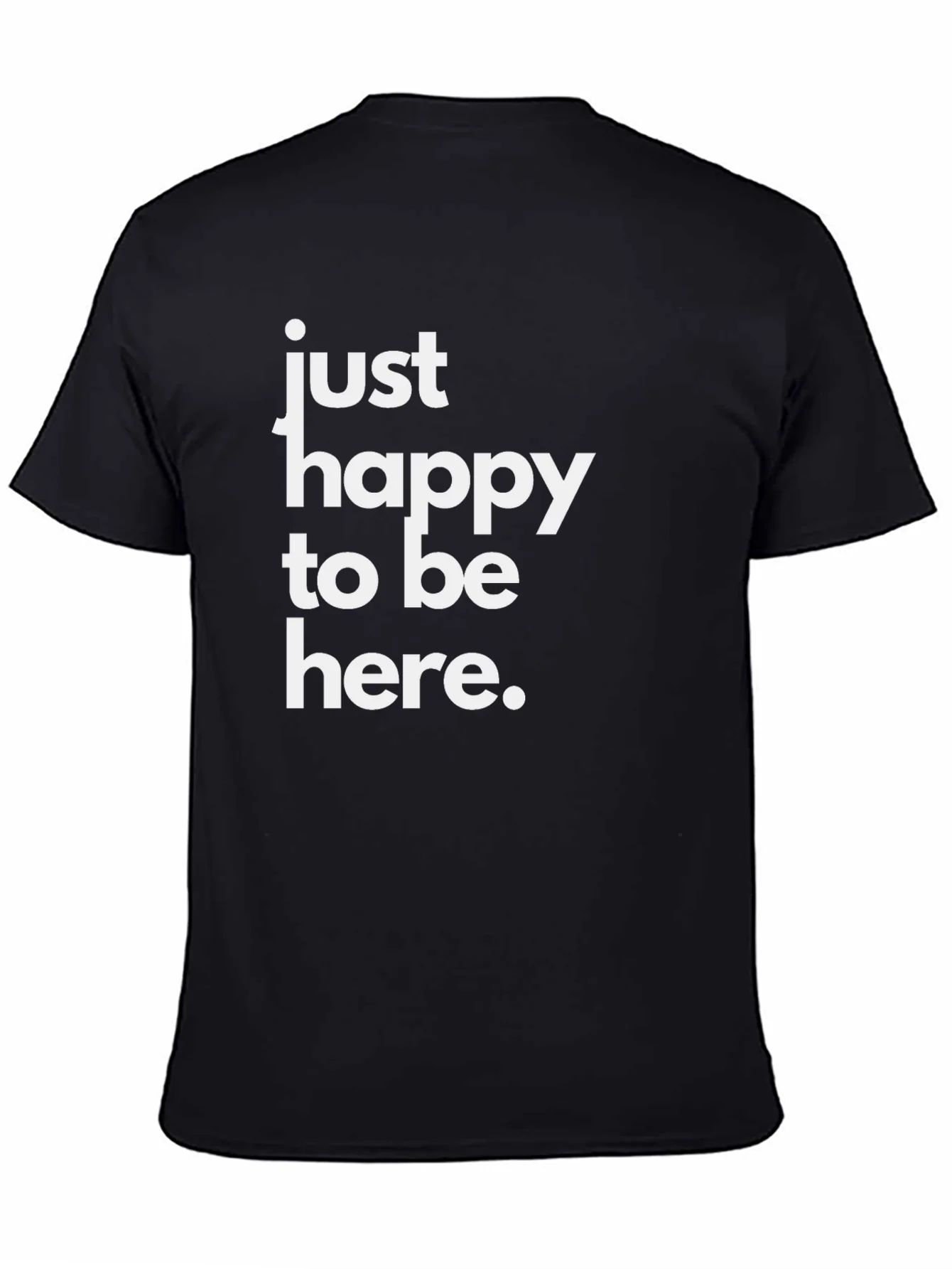Rebbecca Just Happy To Be Here Black T-Shirt