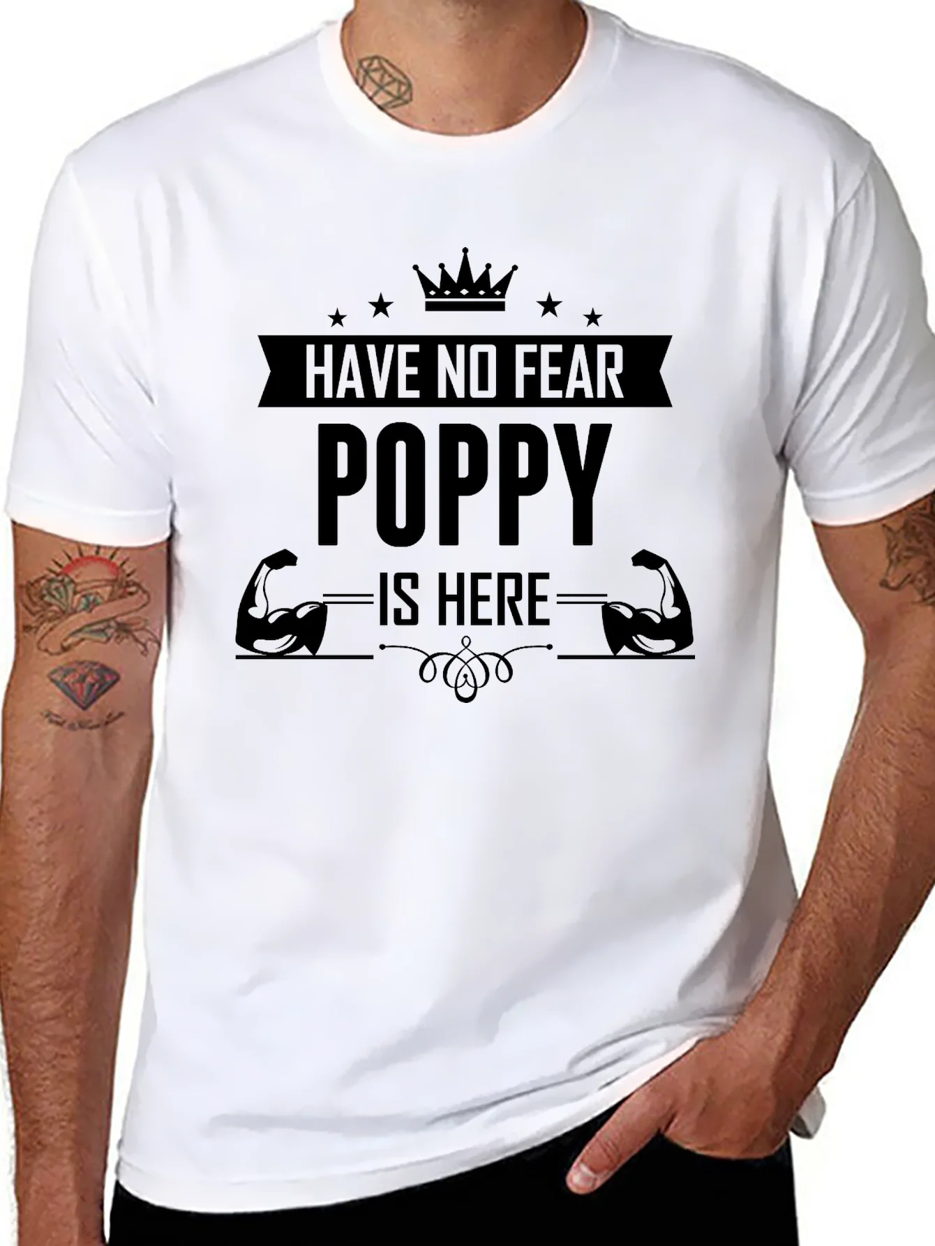 Rebbecca Have No Fear Poppy Is Here Black T-Shirt
