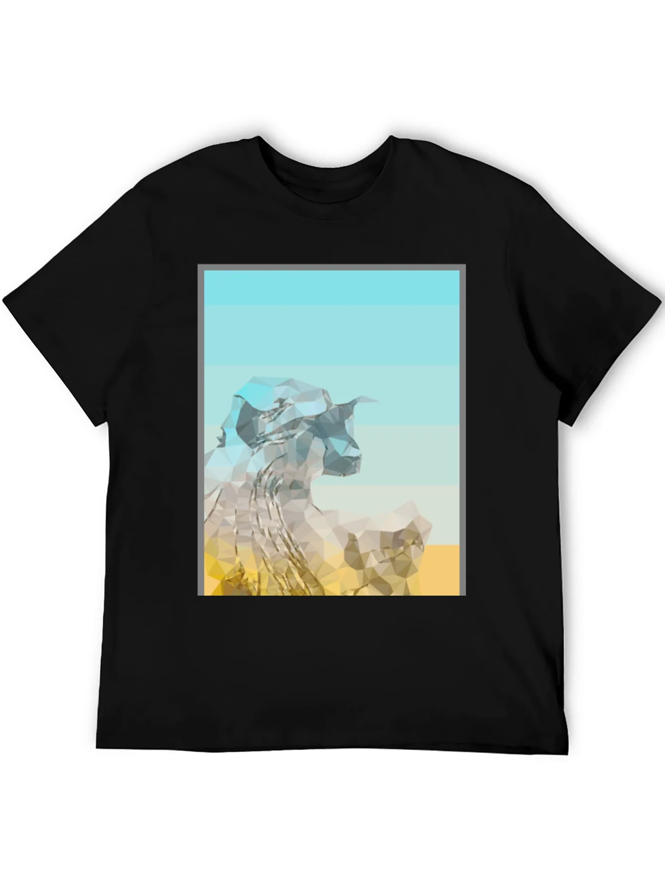Rebbecca Abstract Mountain Graphic Tee - Modern Black T-Shirt