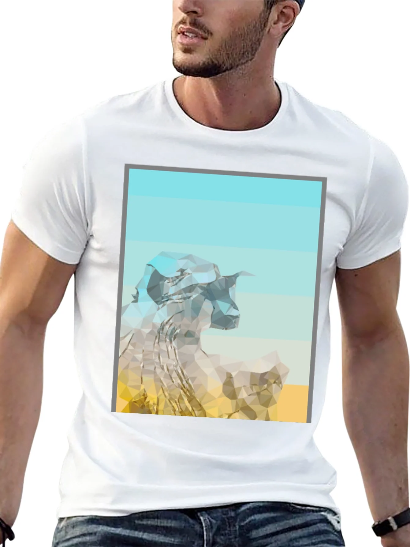 Rebbecca Abstract Mountain Graphic Tee - Modern Black T-Shirt
