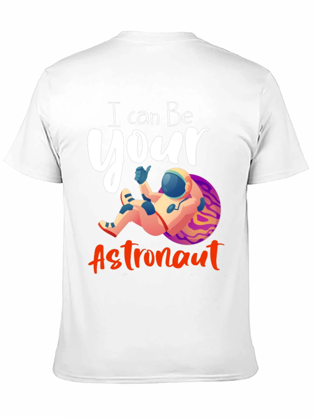 Camiseta Negra con Dise?o de Astronauta Rom¨¢ntico