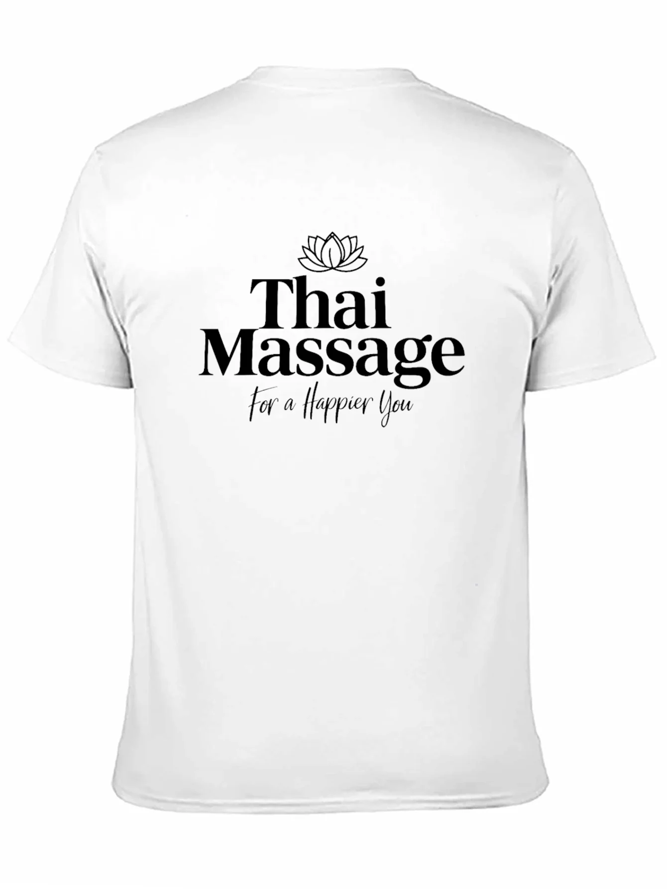 Camiseta Negra con Dise?o de Masaje Tailand¨¦s