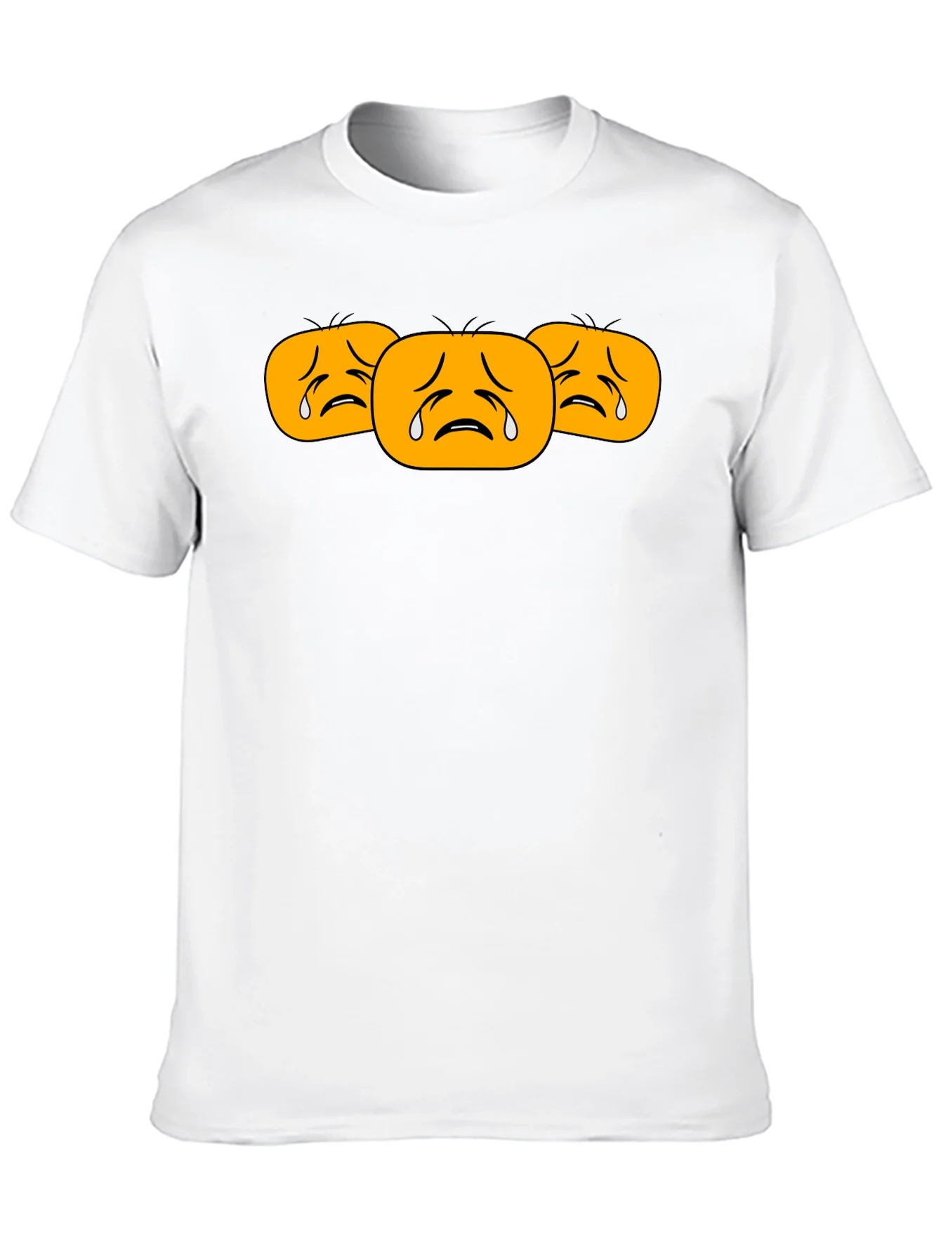 Camiseta Negra con Emojis Tristes