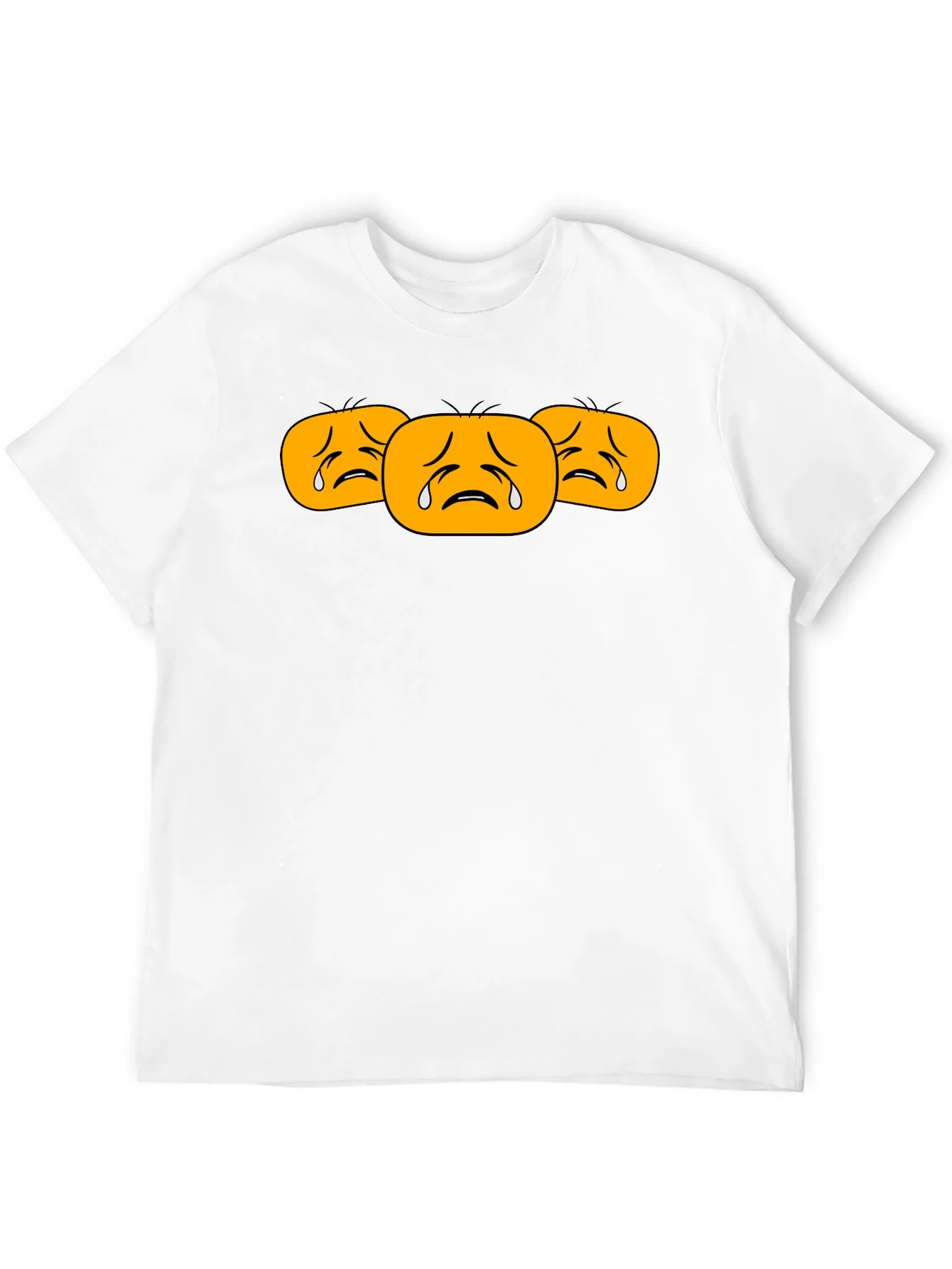 Camiseta Negra con Emojis Tristes