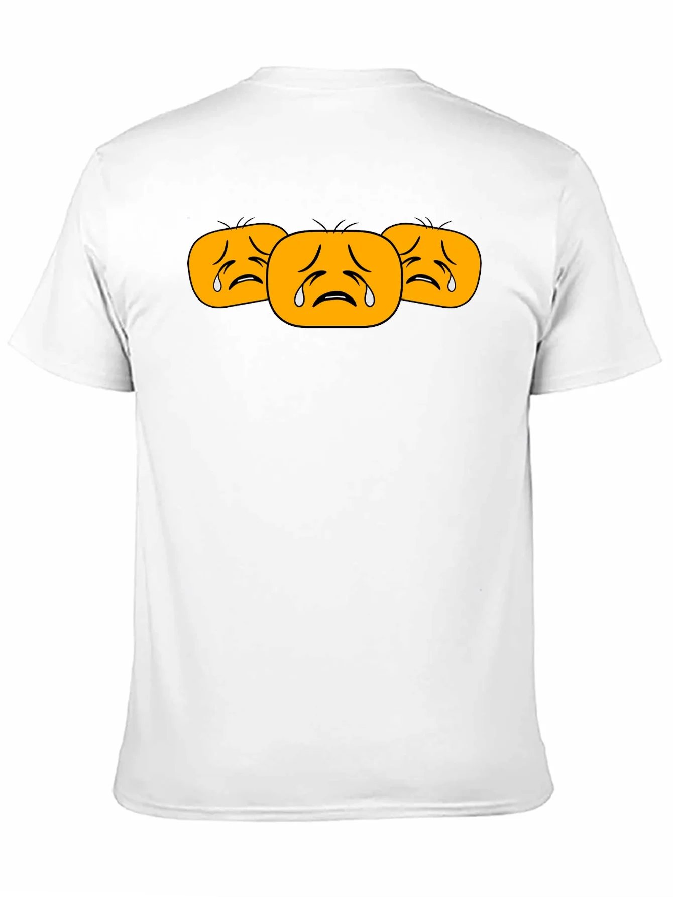 Camiseta Negra con Emojis Tristes