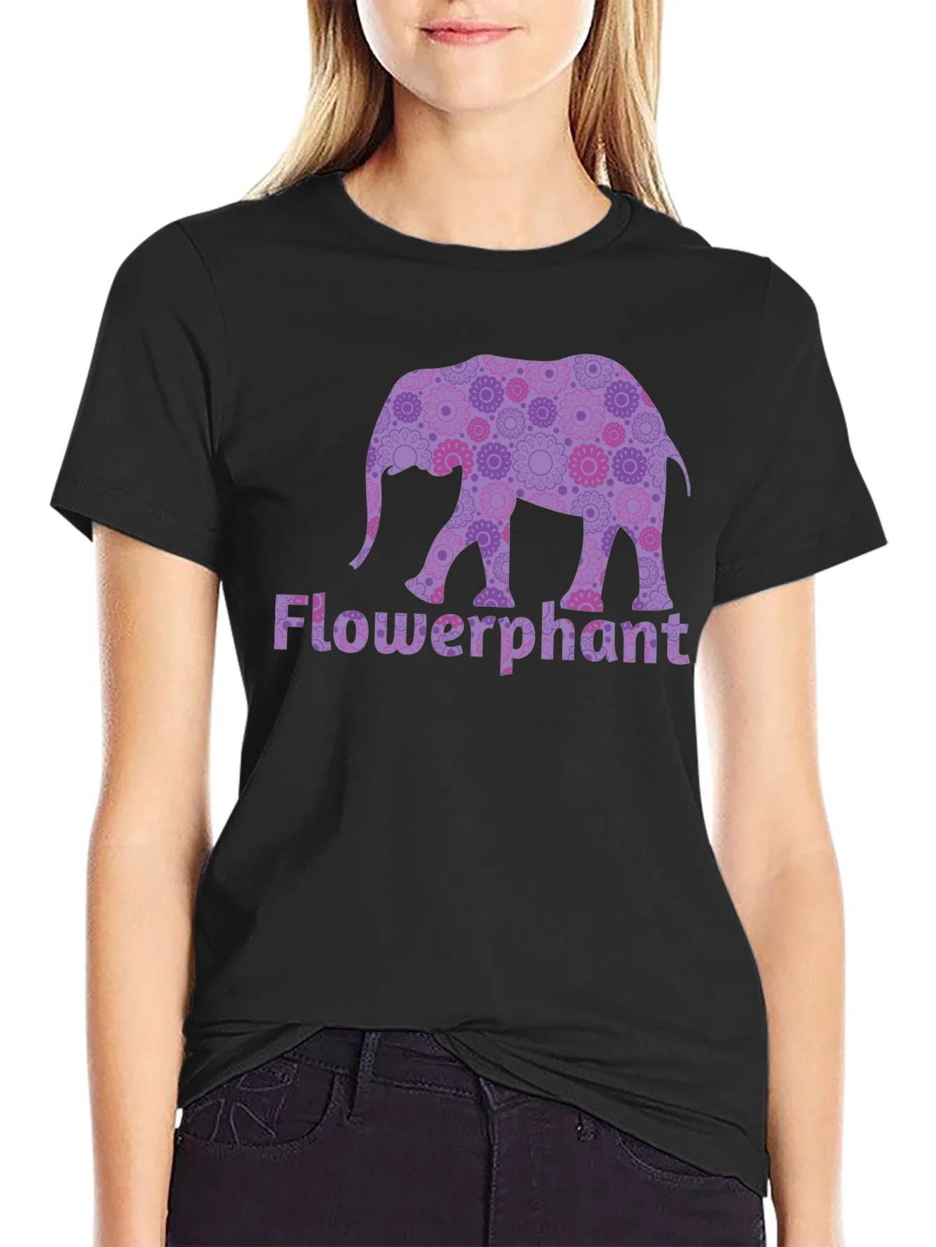 Camiseta Negra Flowerphant