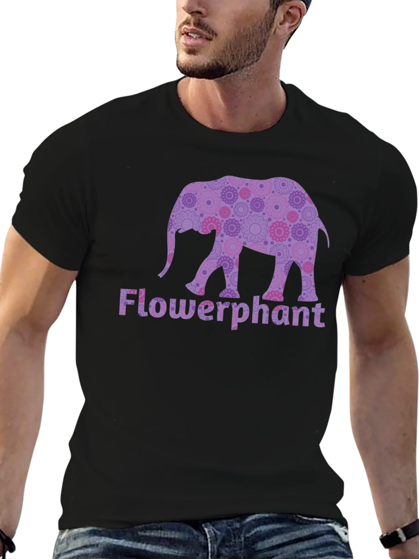 Camiseta Negra Flowerphant