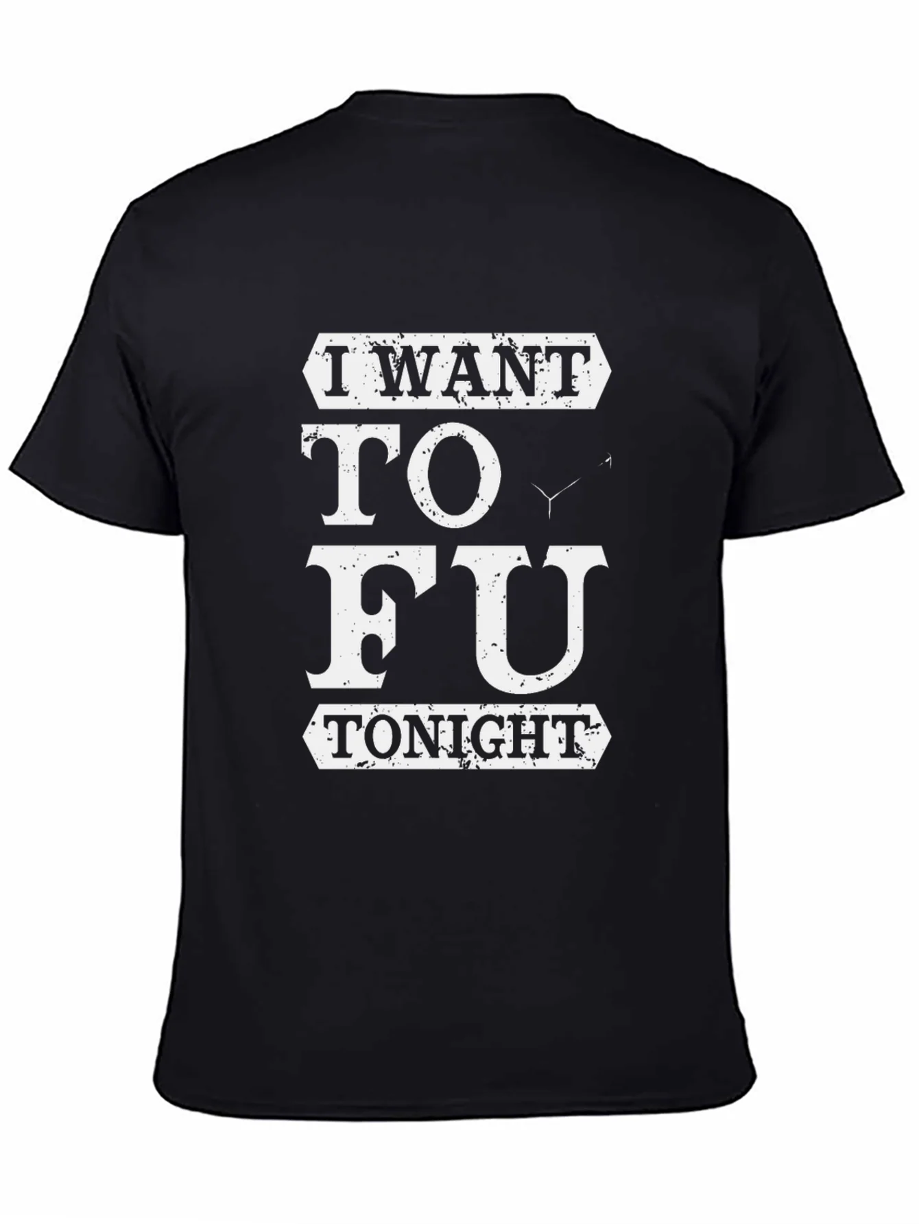 Camiseta Negra Divertida: Quiero Tofu Esta Noche