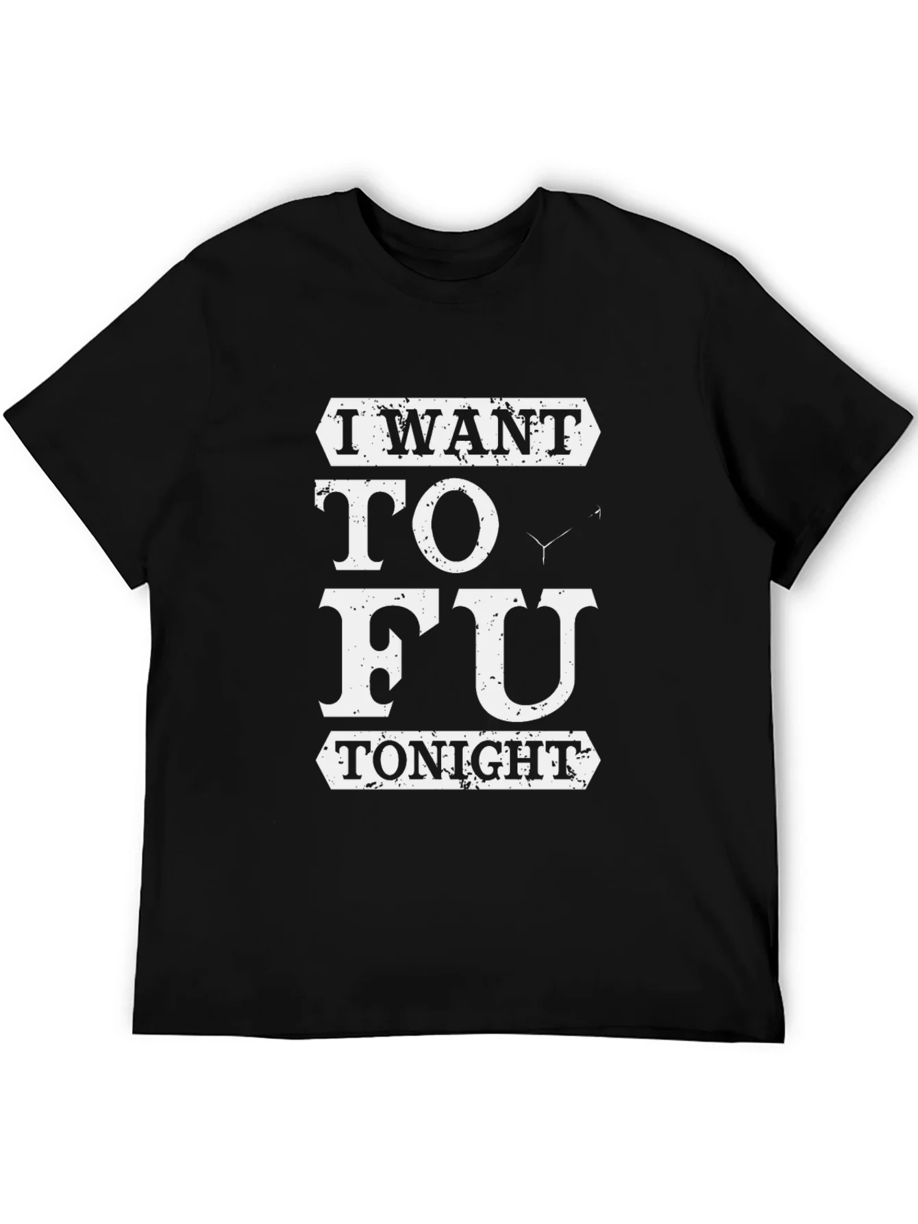 Camiseta Negra Divertida: Quiero Tofu Esta Noche