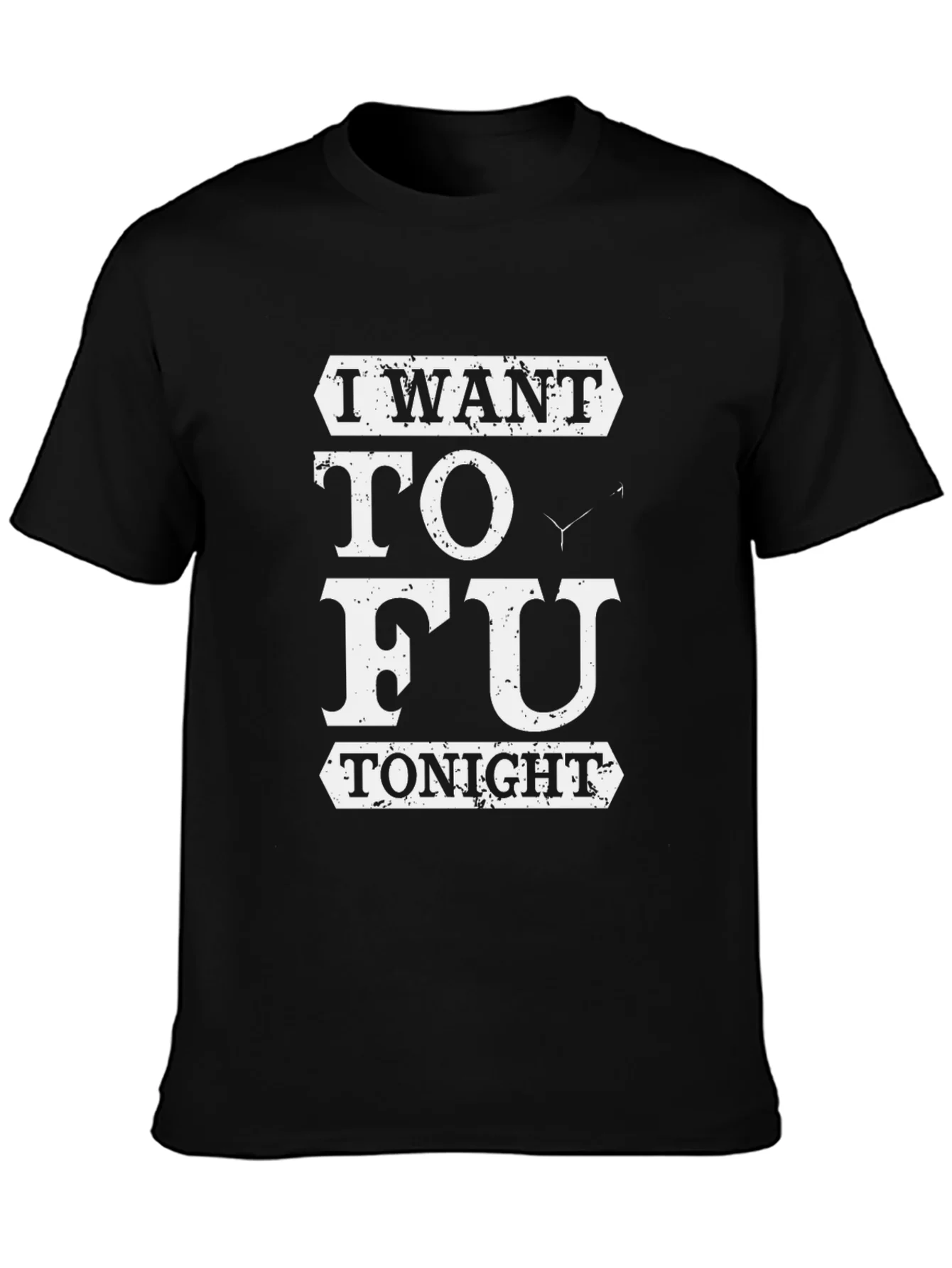 Camiseta Negra Divertida: Quiero Tofu Esta Noche