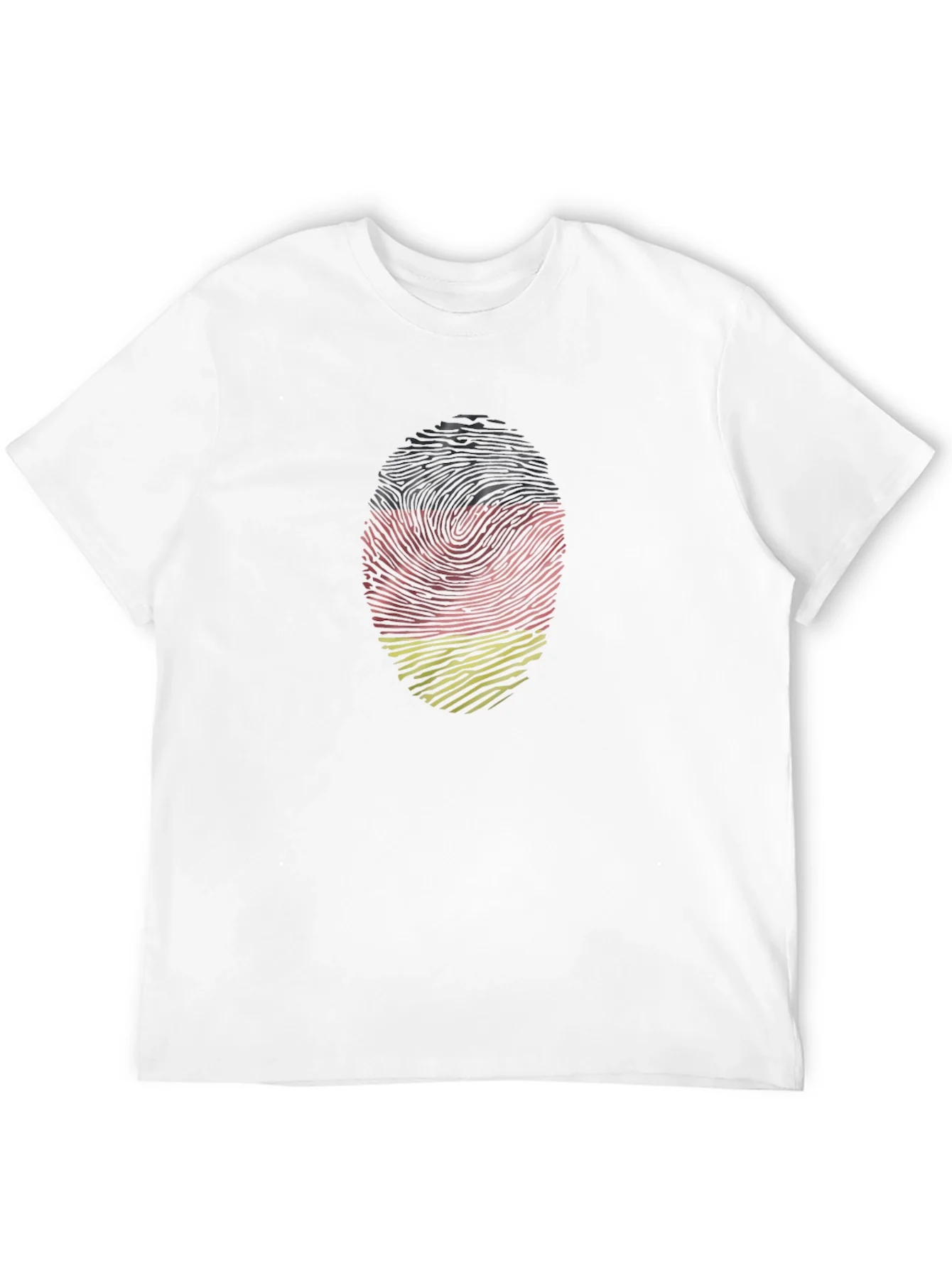 Rebbecca German Fingerprint Flag T-Shirt - Black