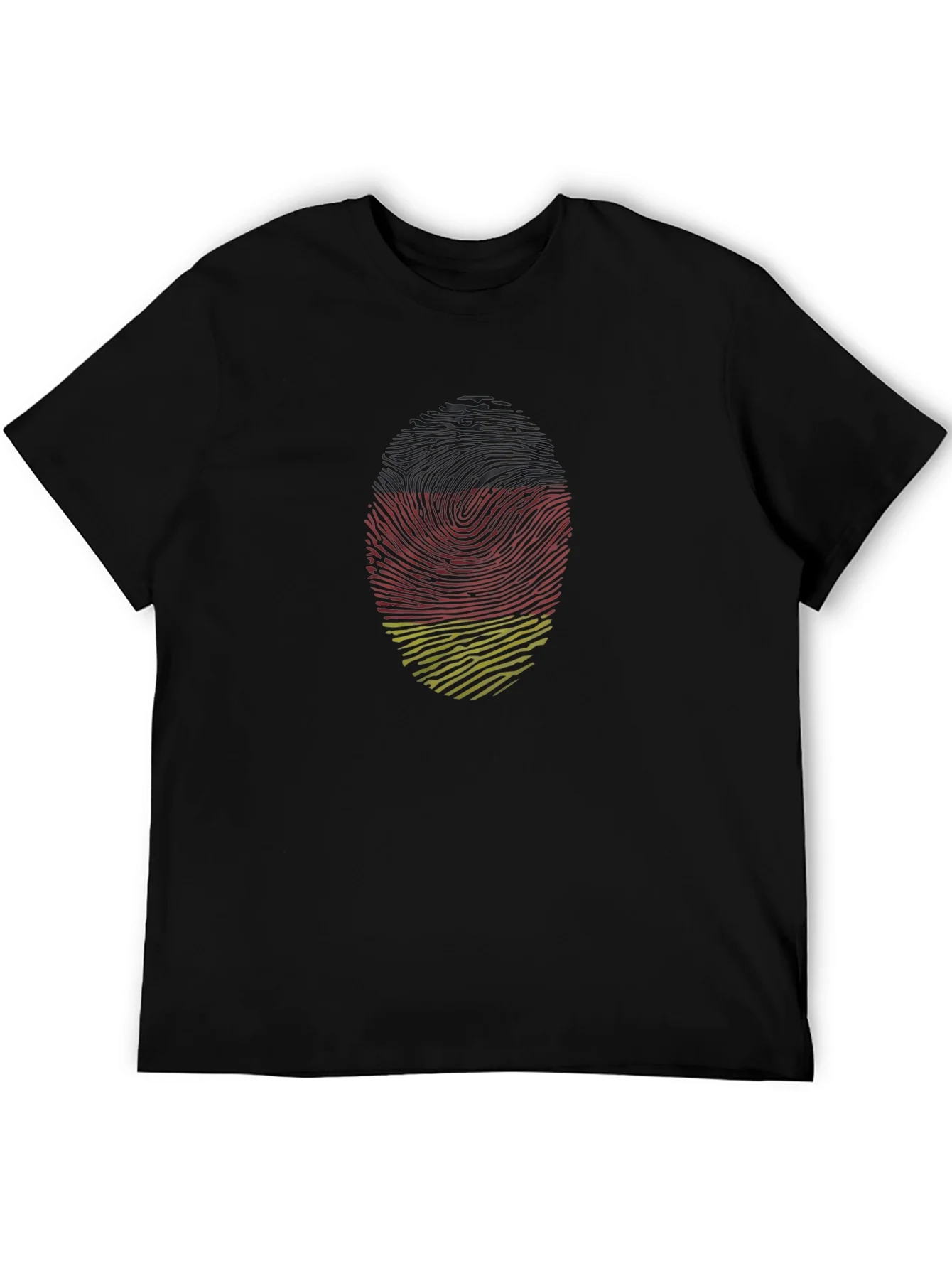Rebbecca German Fingerprint Flag T-Shirt - Black