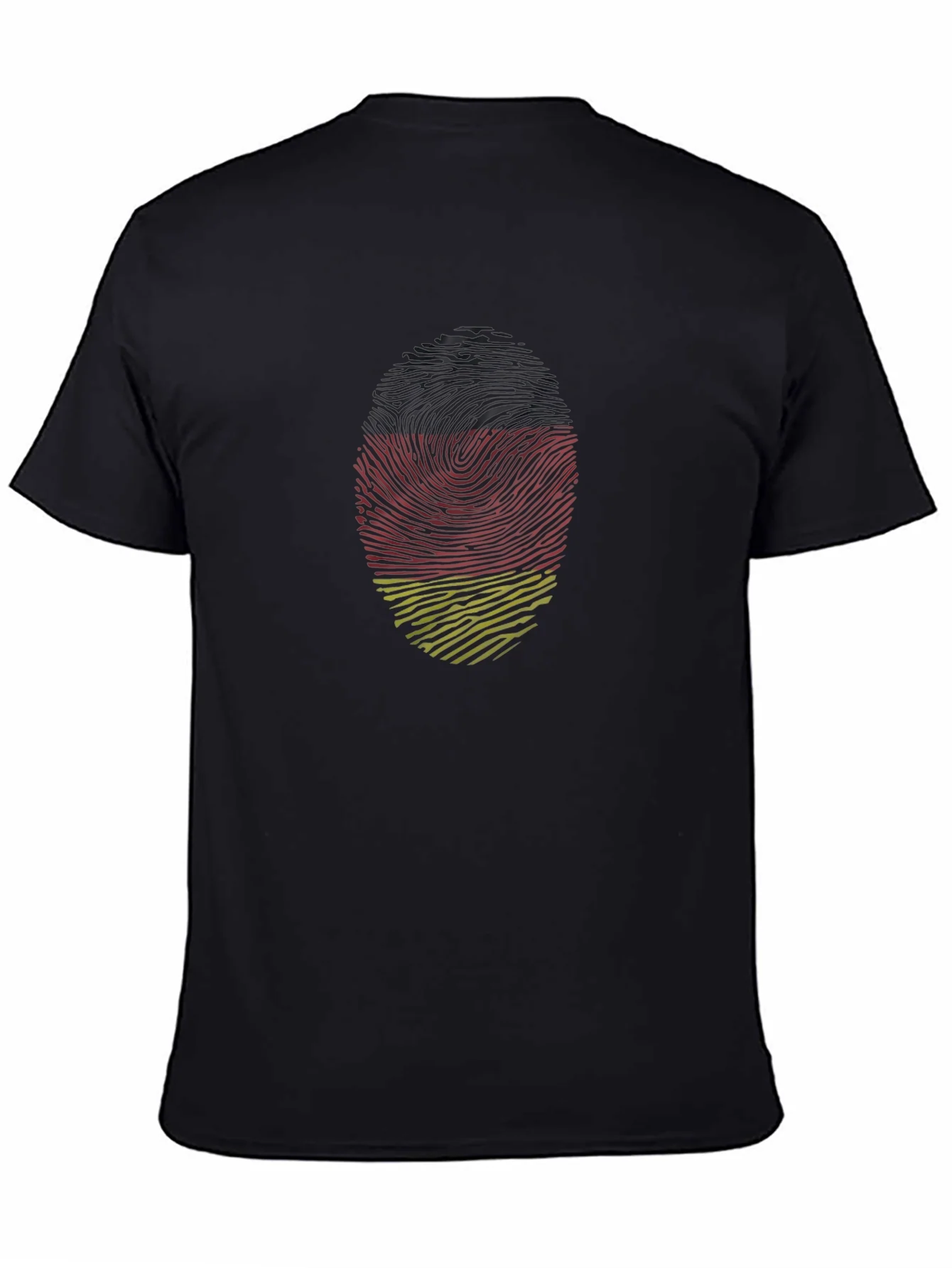 Rebbecca German Fingerprint Flag T-Shirt - Black