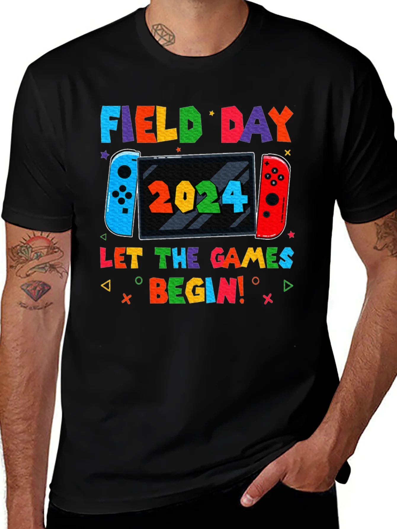 Camiseta Negra Field Day 2024 Juegos