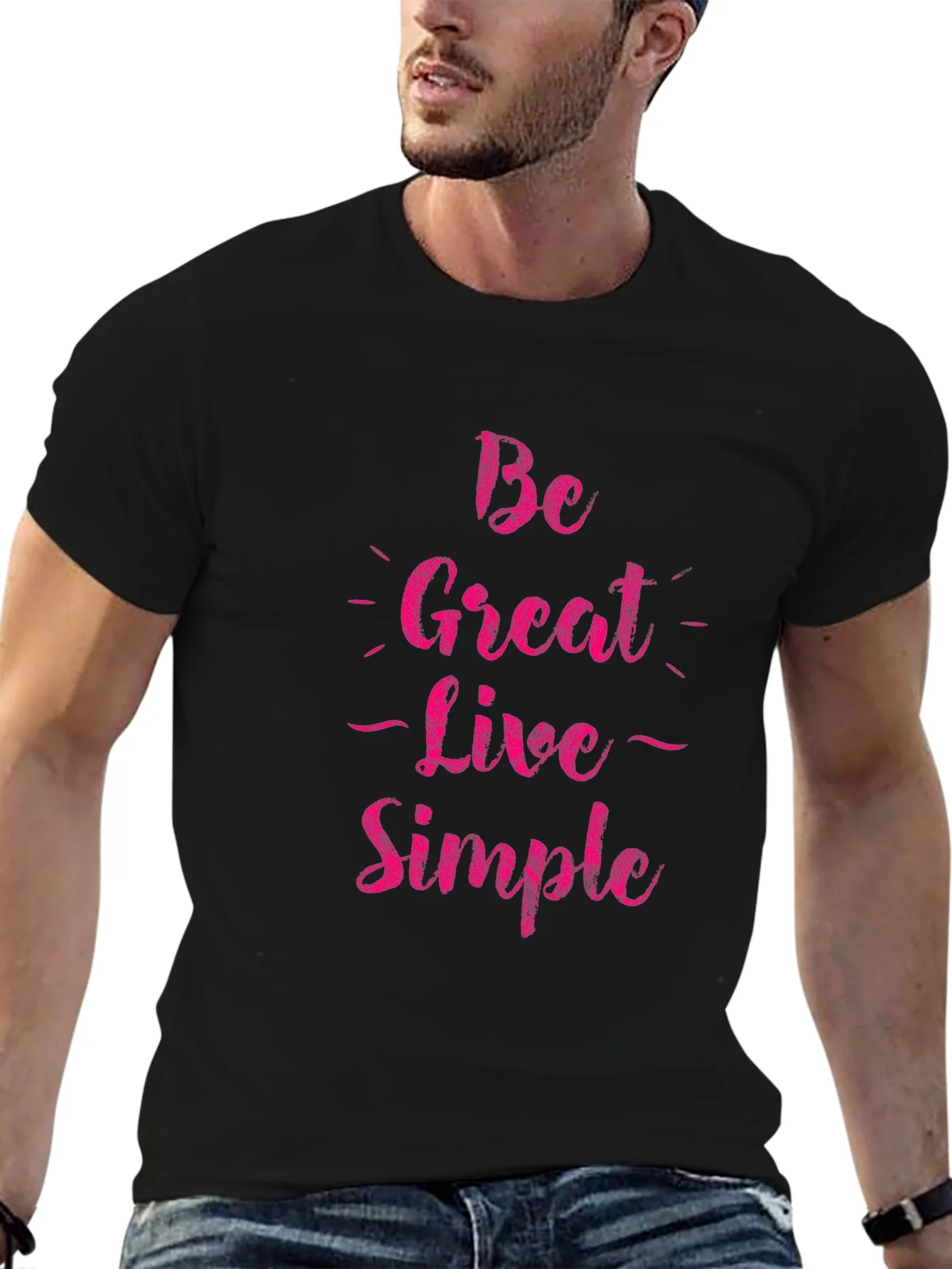 Rebbecca Be Great Live Simple Graphic Tee
