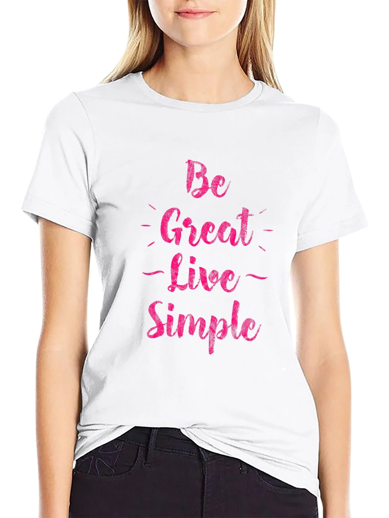Rebbecca Be Great Live Simple Graphic Tee