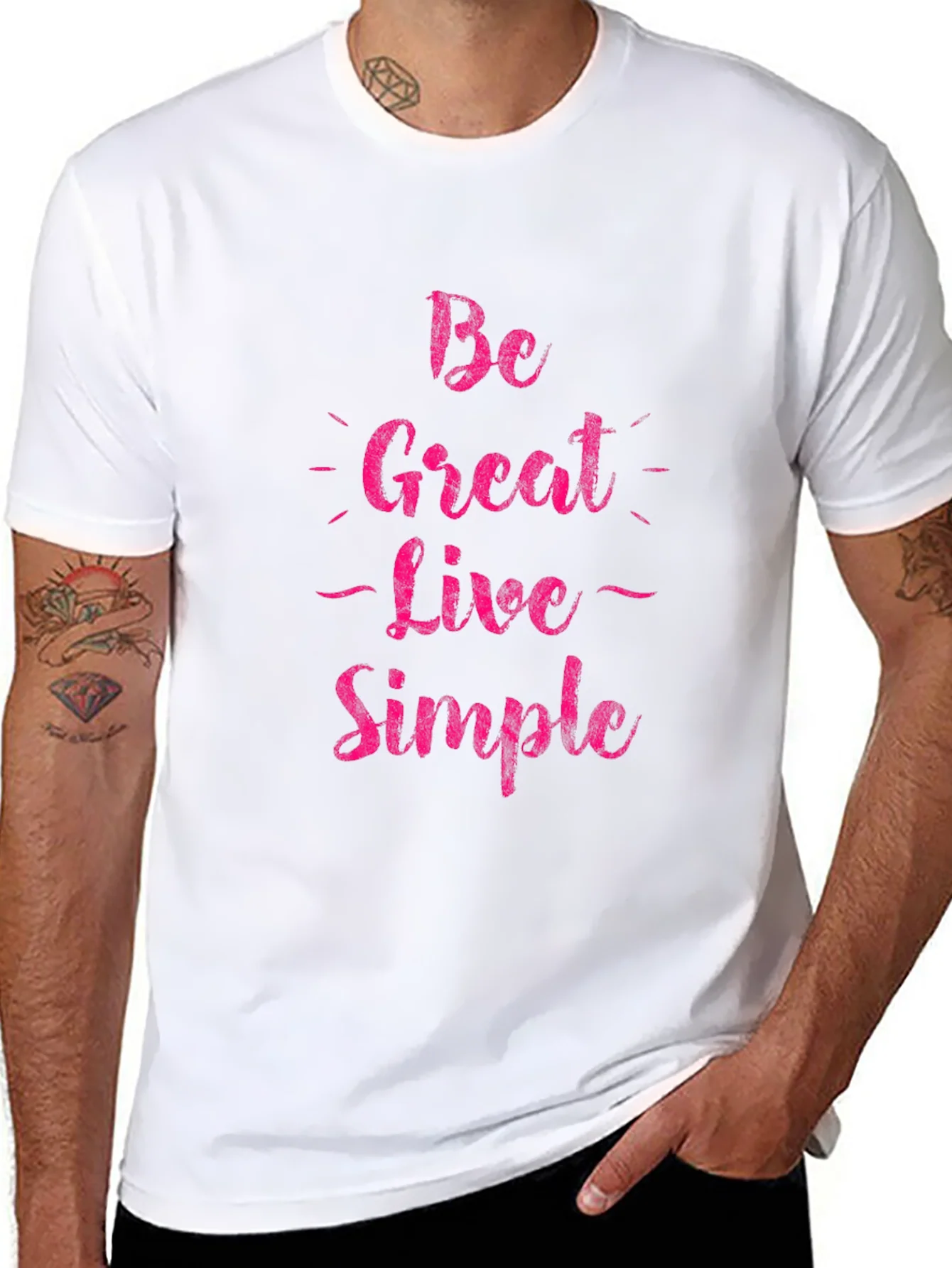 Rebbecca Be Great Live Simple Graphic Tee