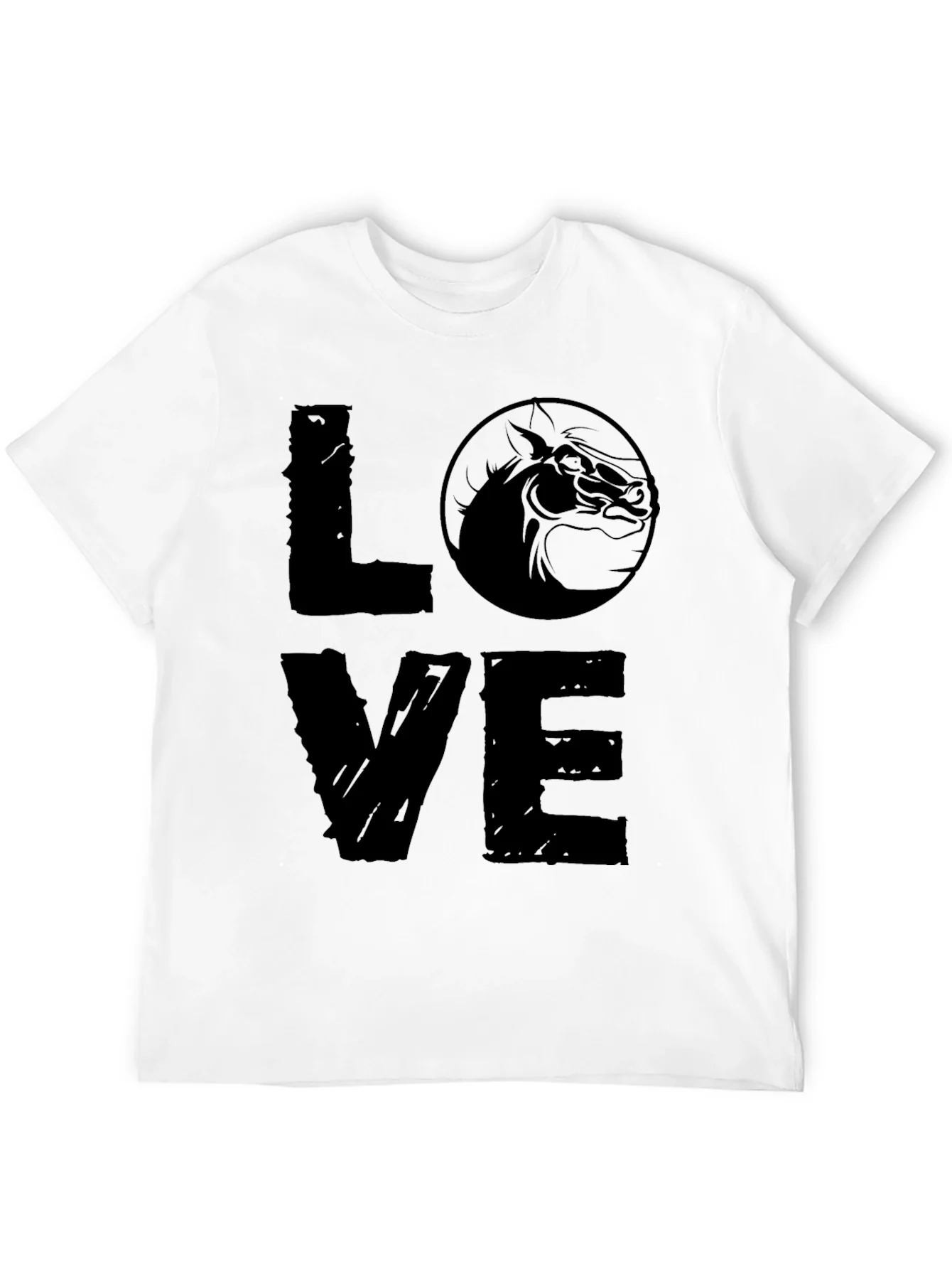 Camiseta Negra LOVE Caballo - Estilo Casual
