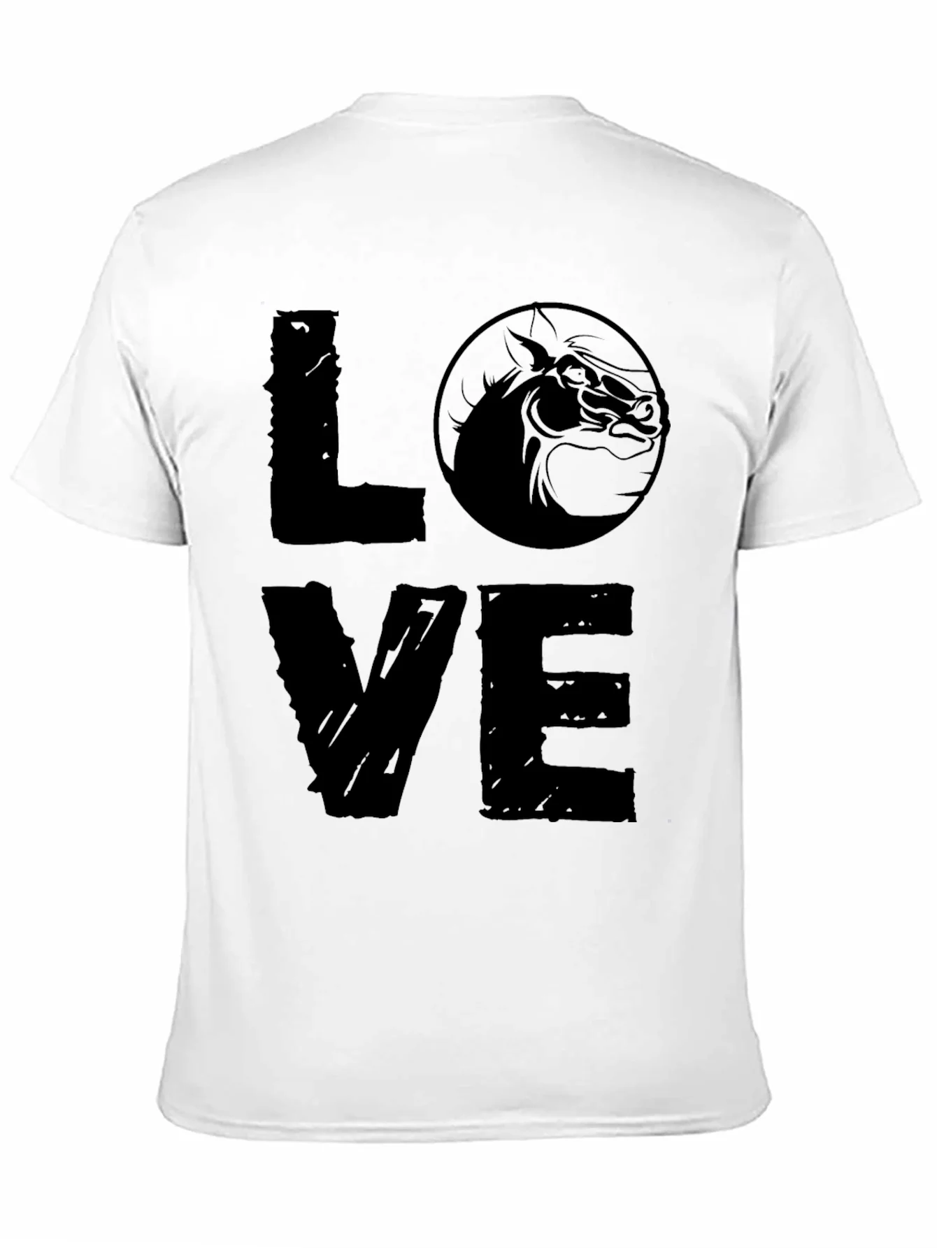 Camiseta Negra LOVE Caballo - Estilo Casual