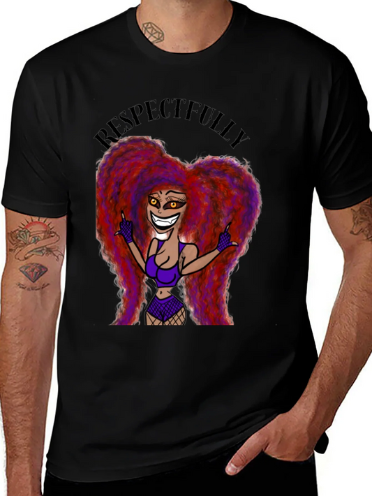 Rebbecca Respectfully Graphic Tee - Bold Cartoon Print