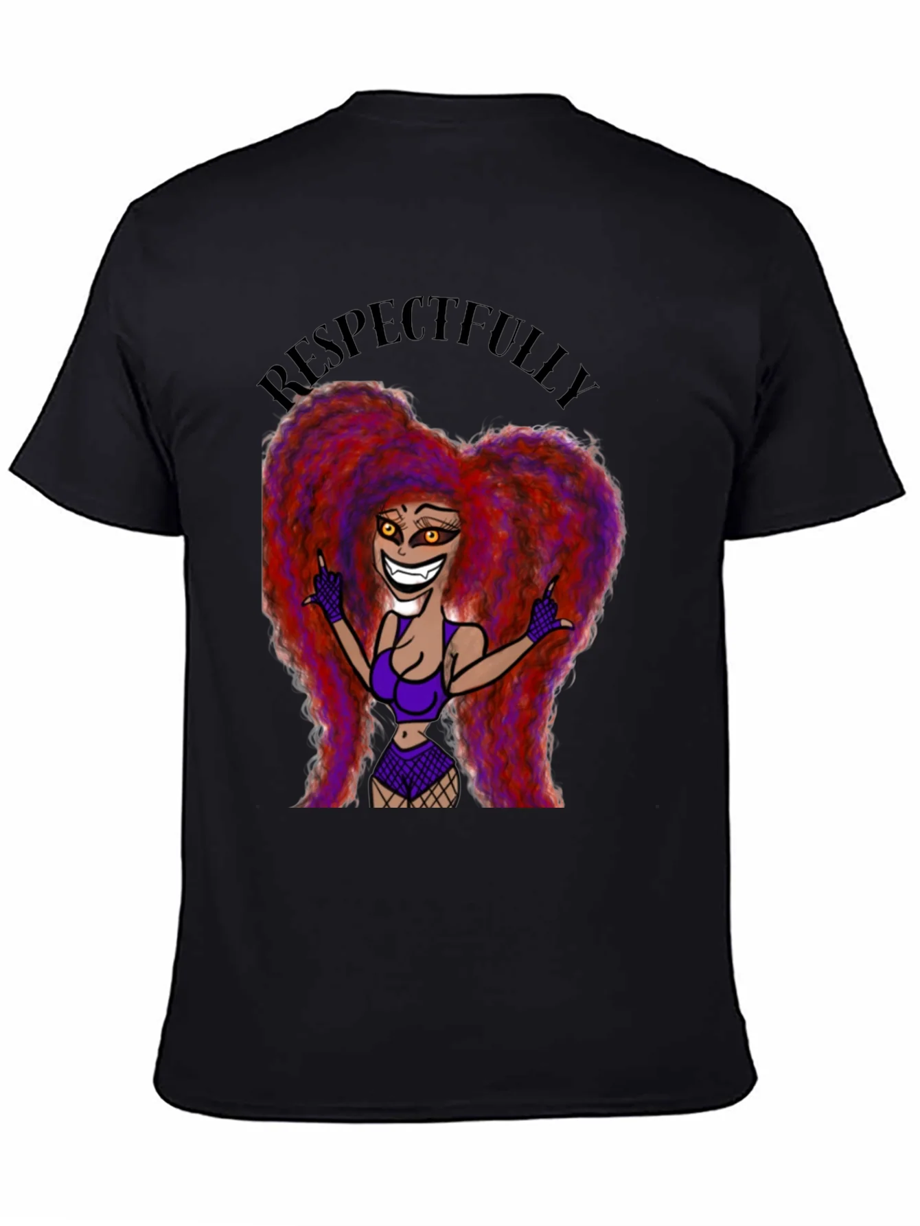 Rebbecca Respectfully Graphic Tee - Bold Cartoon Print