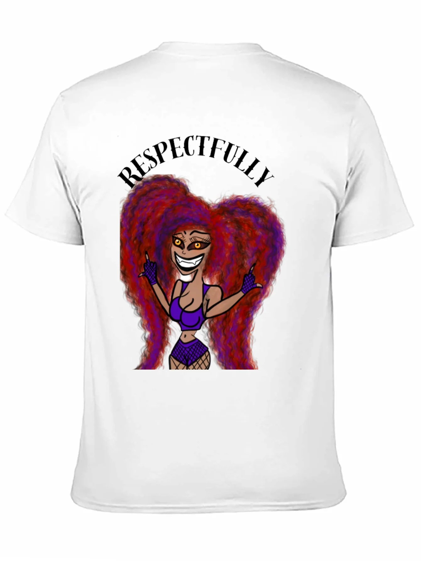 Rebbecca Respectfully Graphic Tee - Bold Cartoon Print