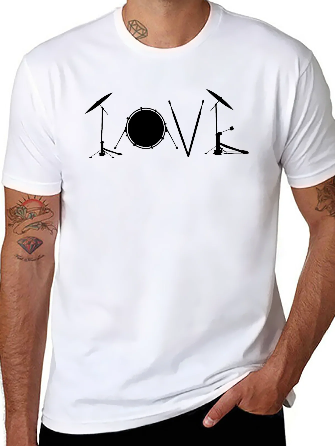 Rebbecca Love Drums Black T-Shirt - Music Lover Tee