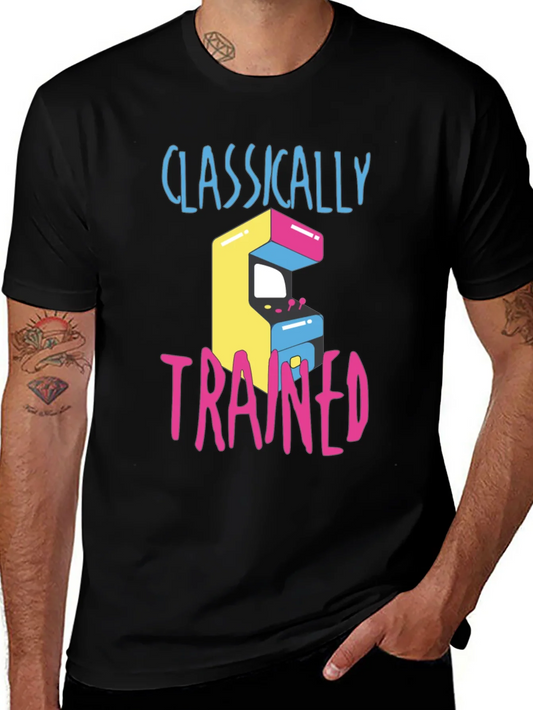 Camiseta Cl¨¢sica con Dise?o Arcade Retro