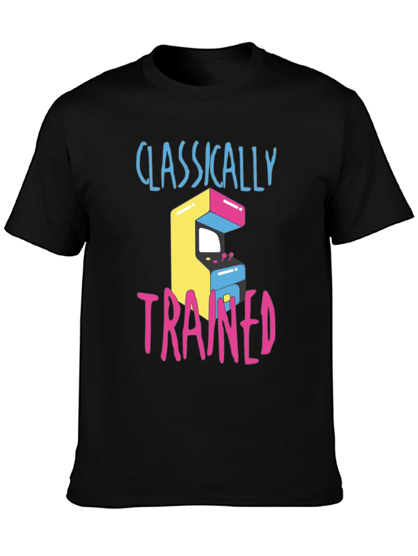 Camiseta Cl¨¢sica con Dise?o Arcade Retro