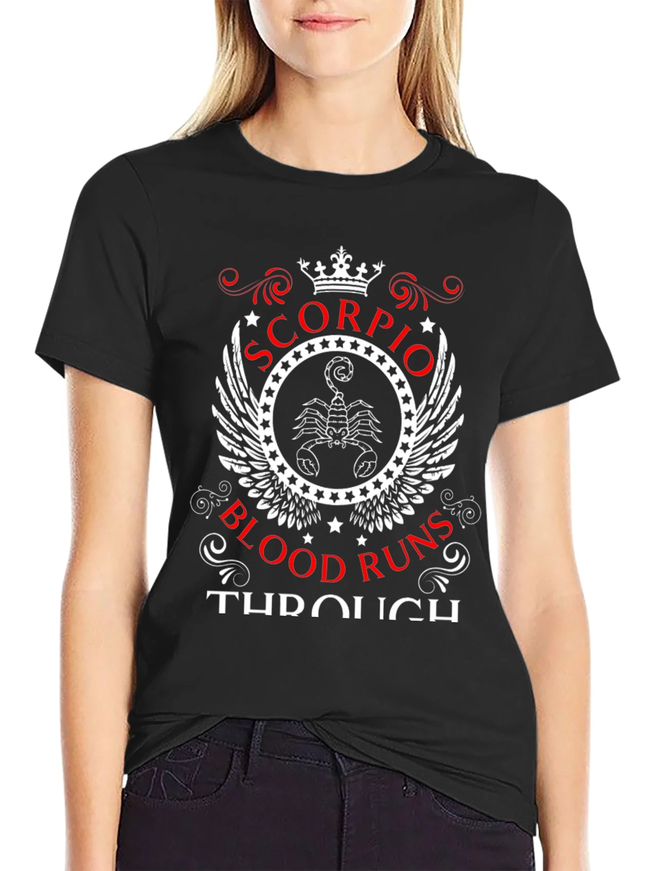 Rebbecca Scorpio Blood Runs Through T-Shirt