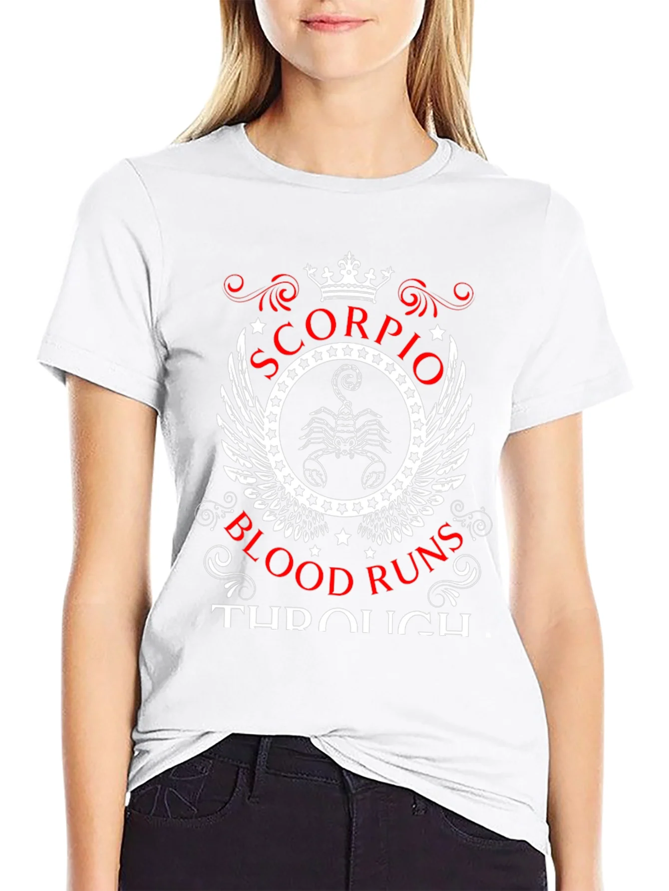 Rebbecca Scorpio Blood Runs Through T-Shirt