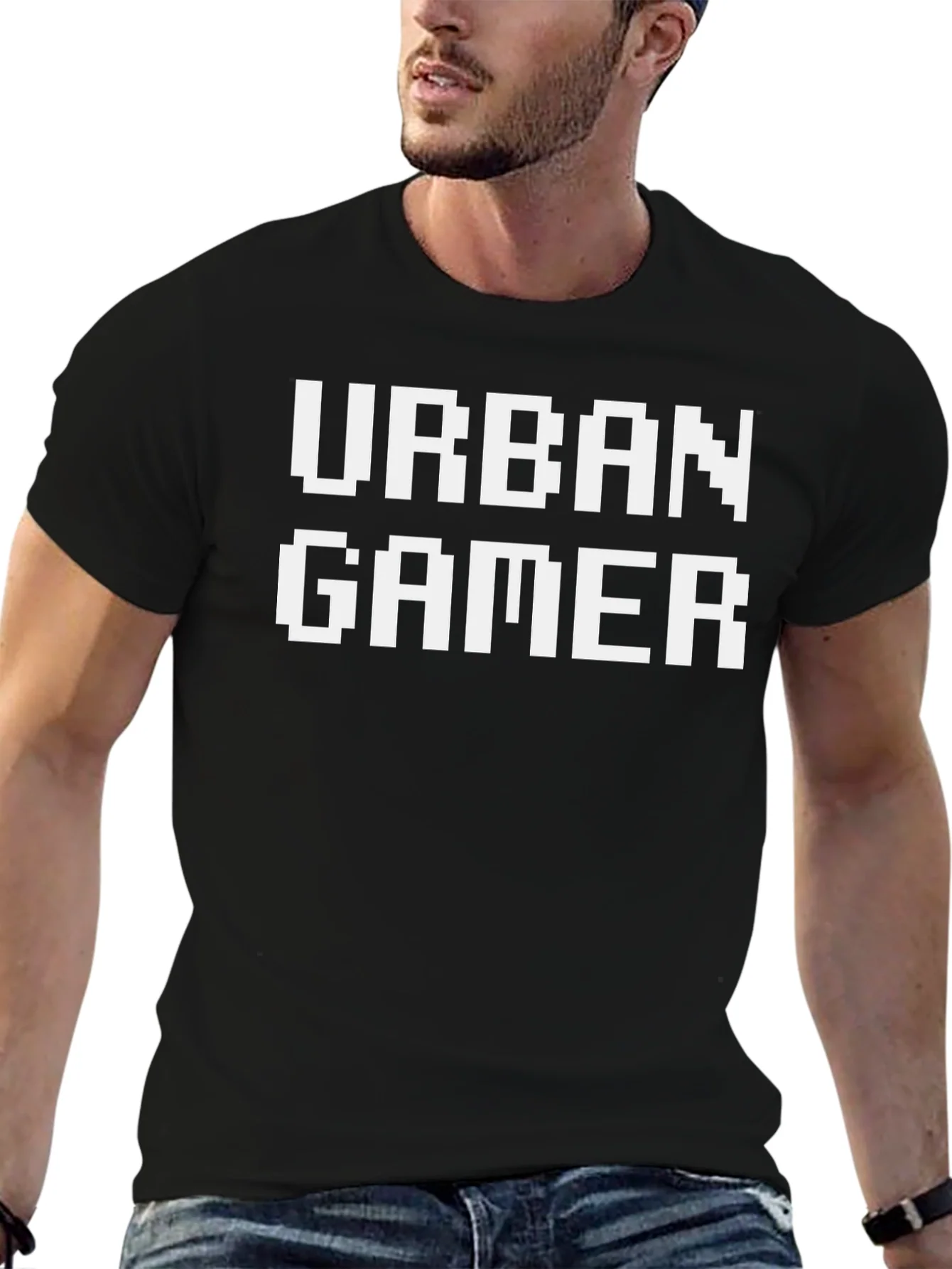 Rebbecca Urban Gamer Pixel Art T-Shirt - Black